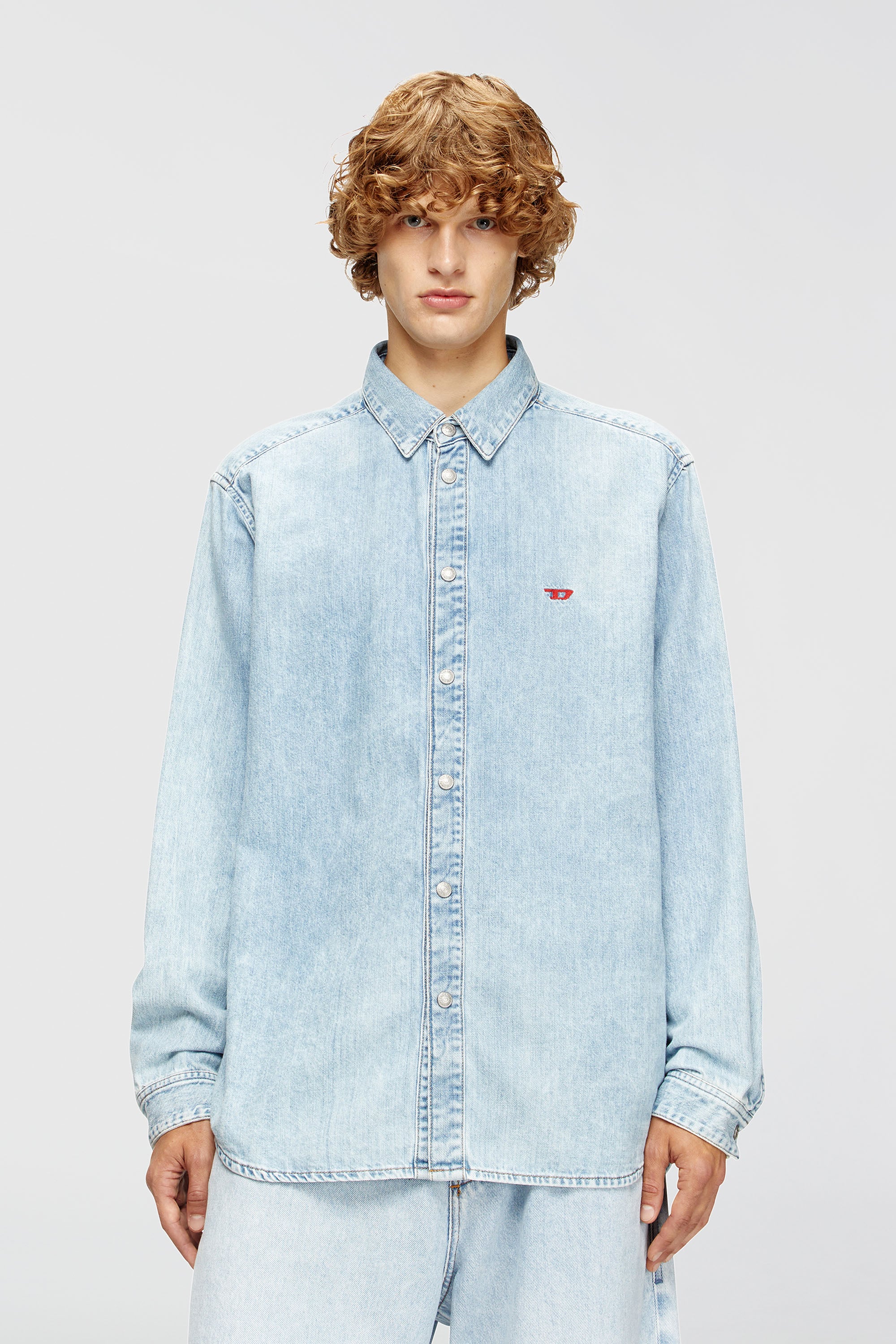 Diesel - D-SIMPLY, Camisa en denim Hombre in Azul marino - 1