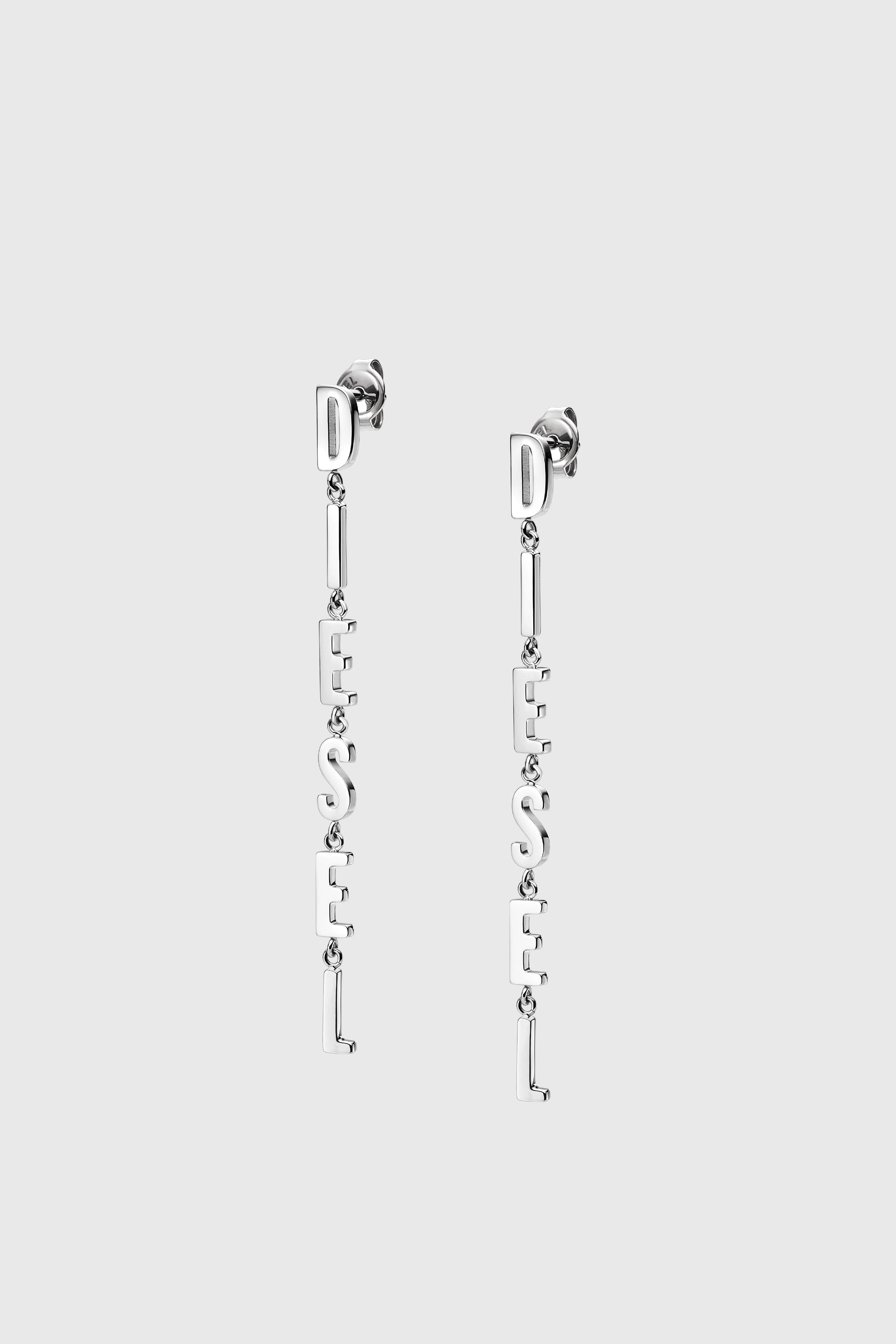 Diesel - DX1488, Unisex's Stainless steel drop earrings in Silver - 1
