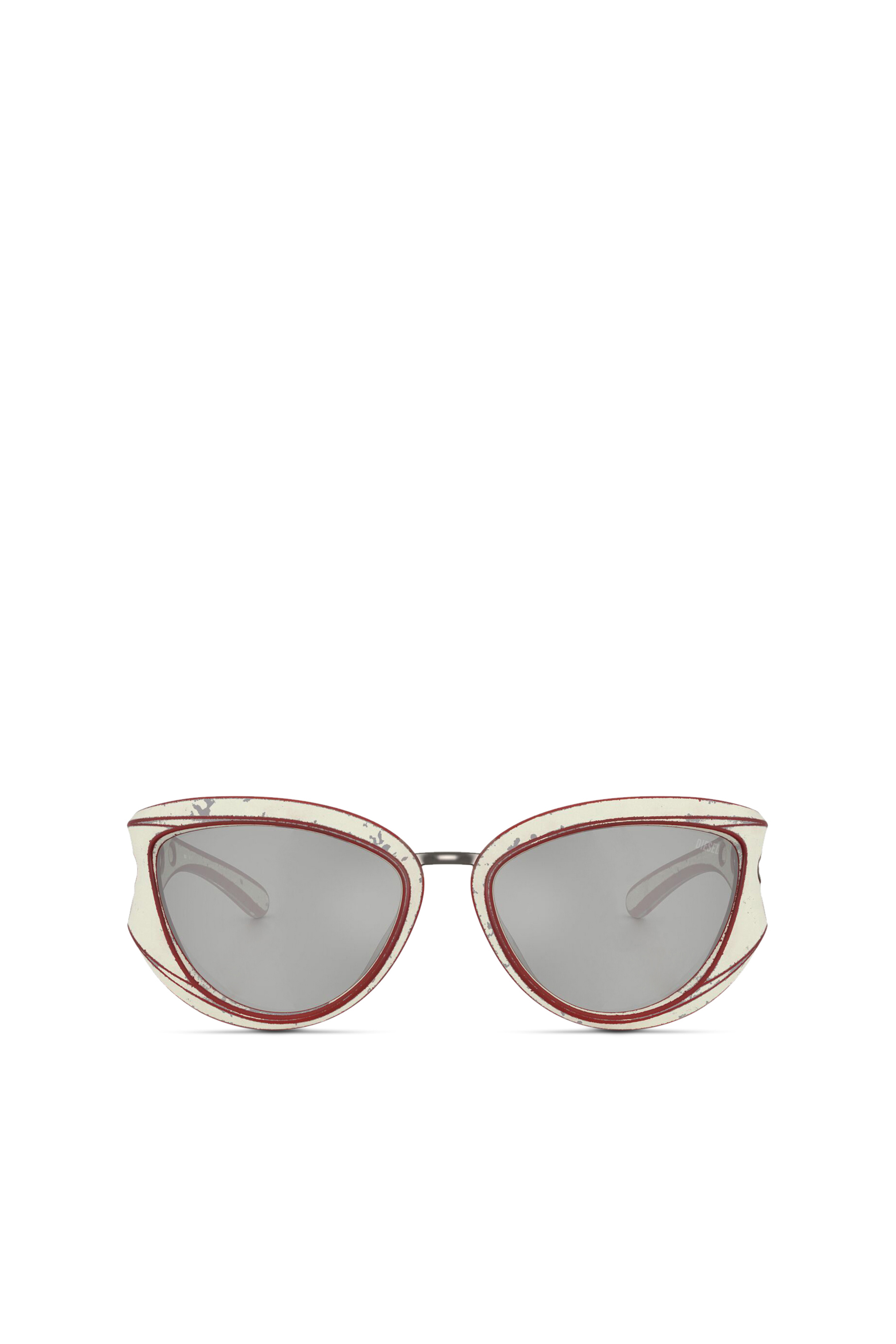 Diesel - 0DL3007U, Unisex's Cat-eye style sunglasses in White/Grey - 2
