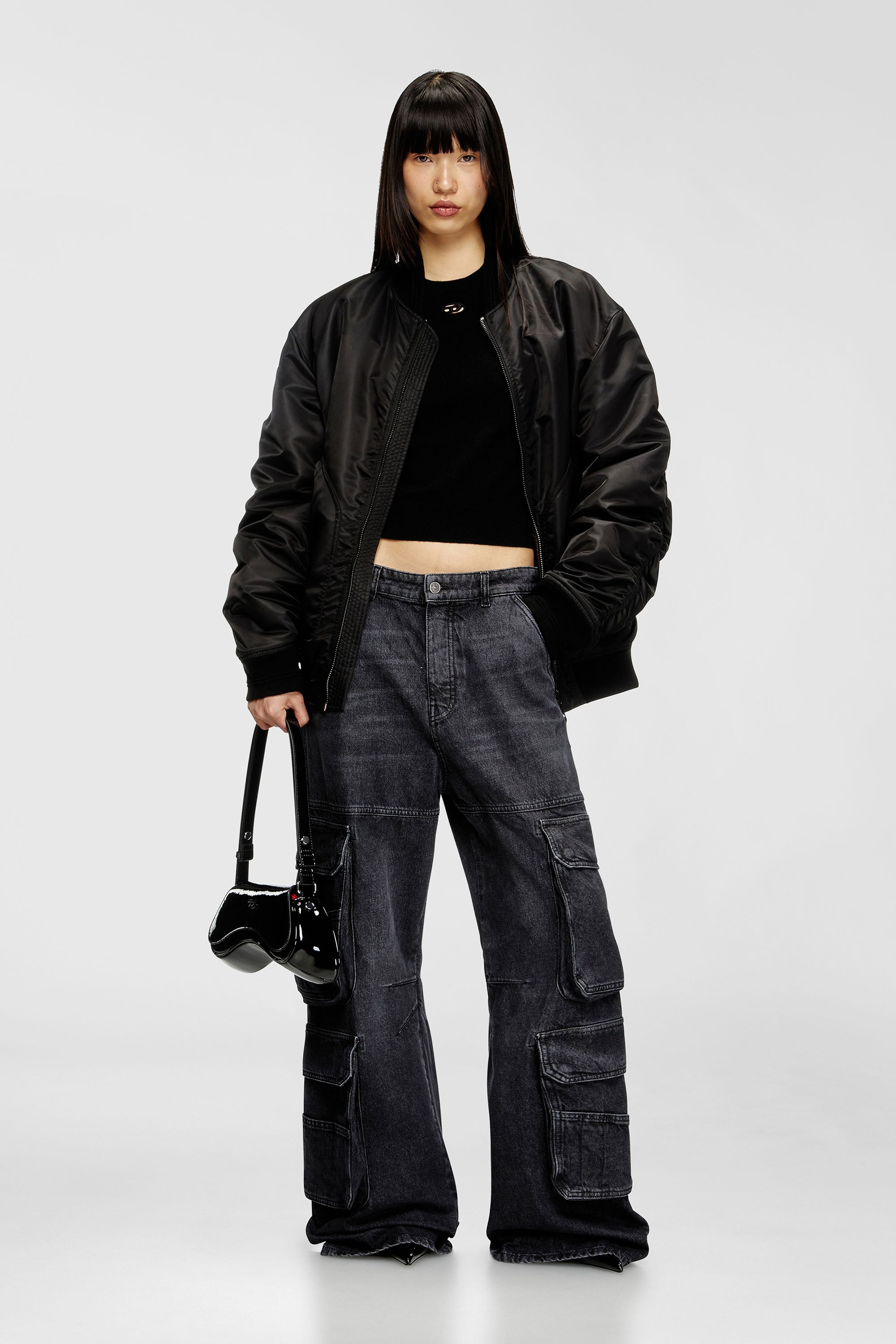 Diesel - PLAY CROSSBODY, Play-Bandolera brillante Mujer in Negro - 2