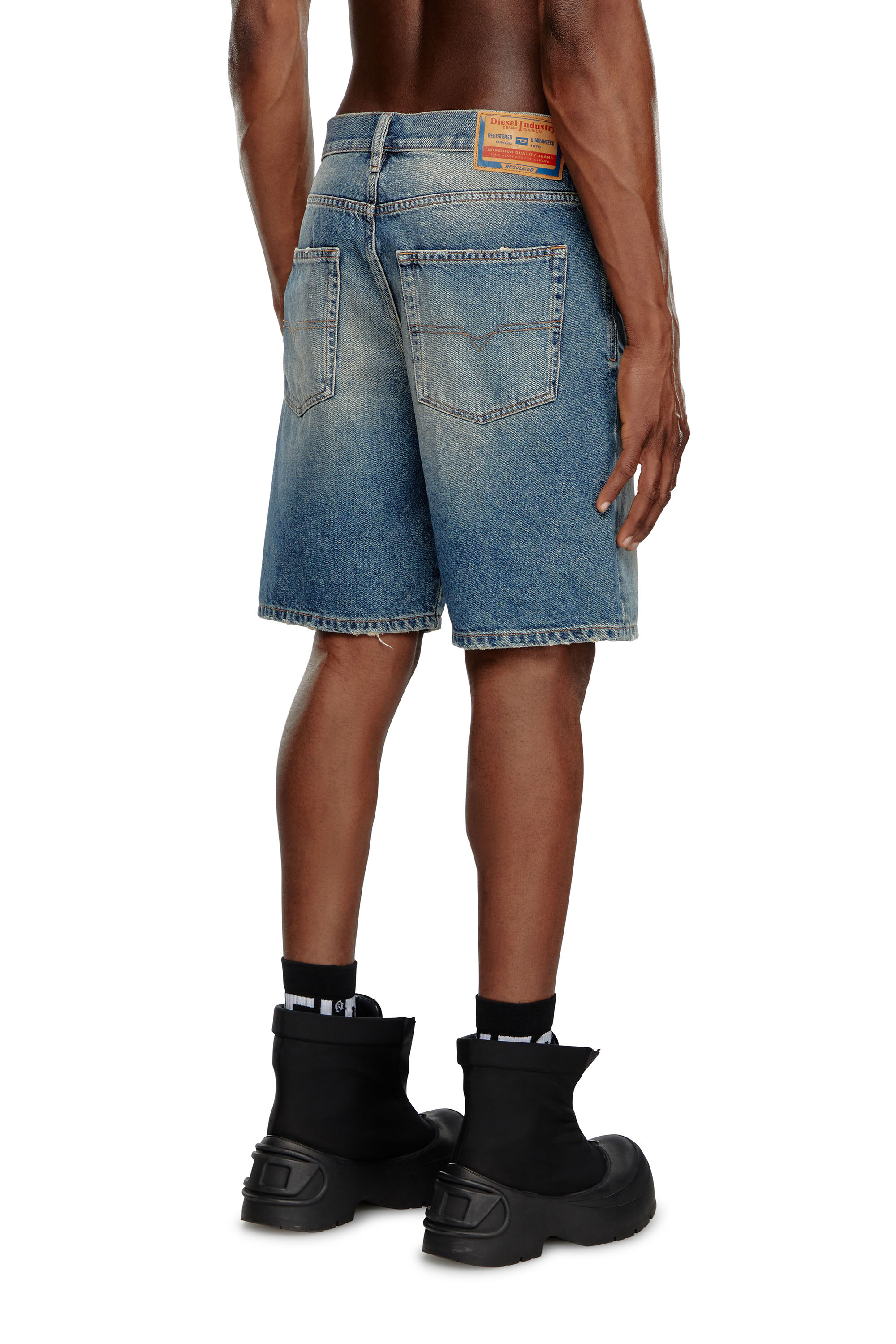 REGULAR-SHORT, Medium blue Diesel - REGULAR-SHORT, Man's Denim shorts in Medium blue - 4