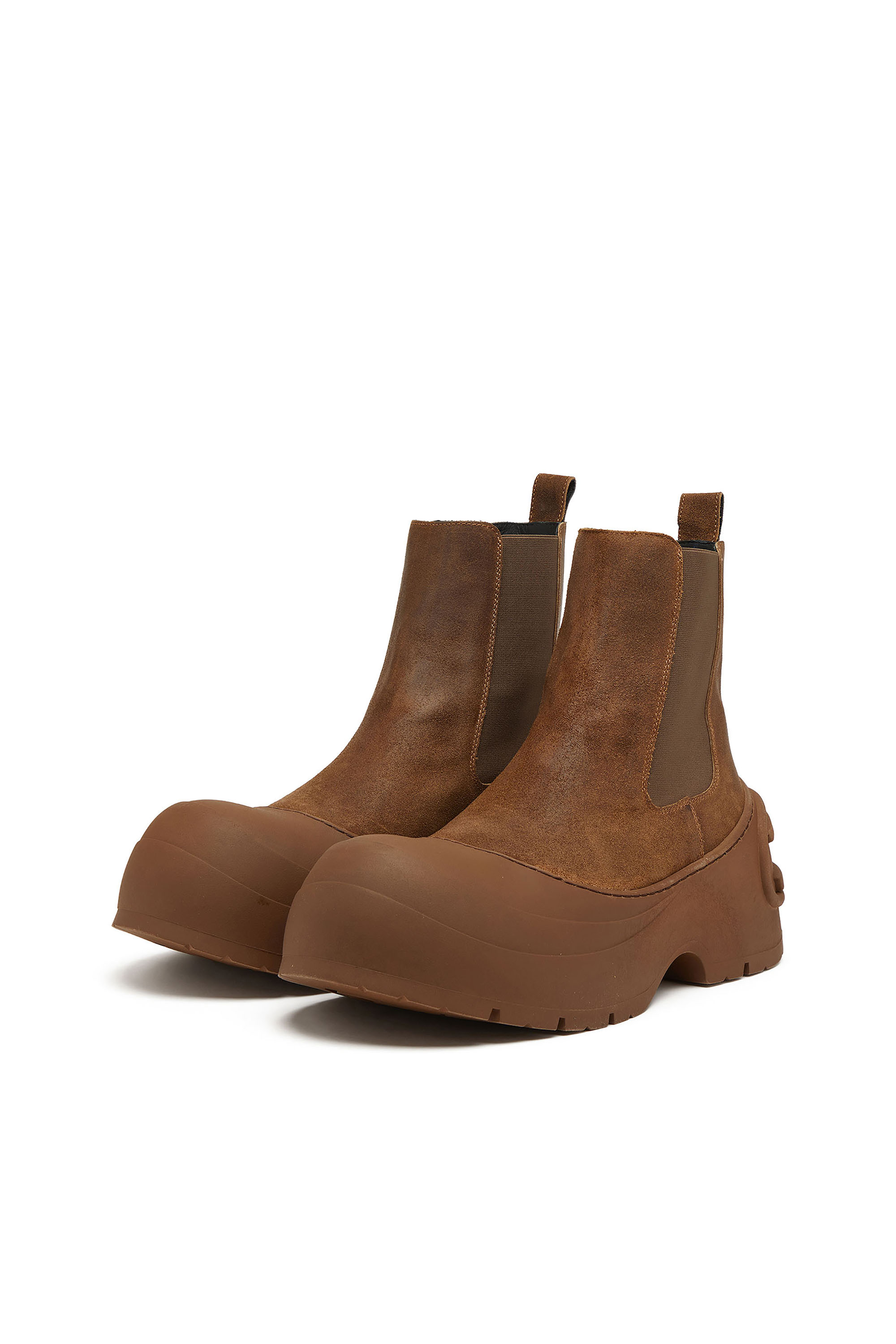 Diesel - D-DONALD BEATLE, D-Donald-Botas Chelsea en ante encerado y goma Hombre in Marrón - 7