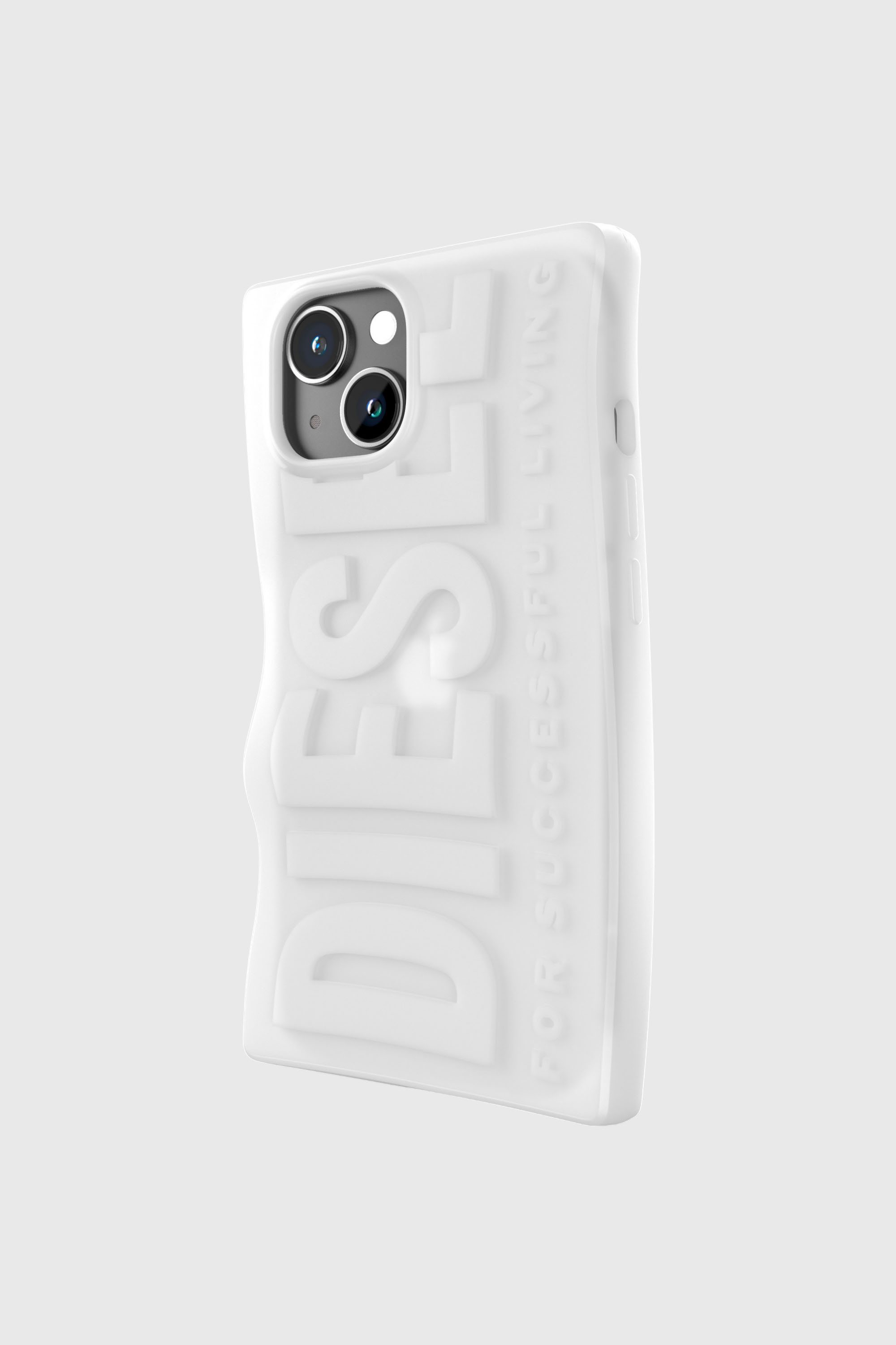 Diesel - 54123 MOULDED CASE, Unisex's D By case iP15 in White - 3