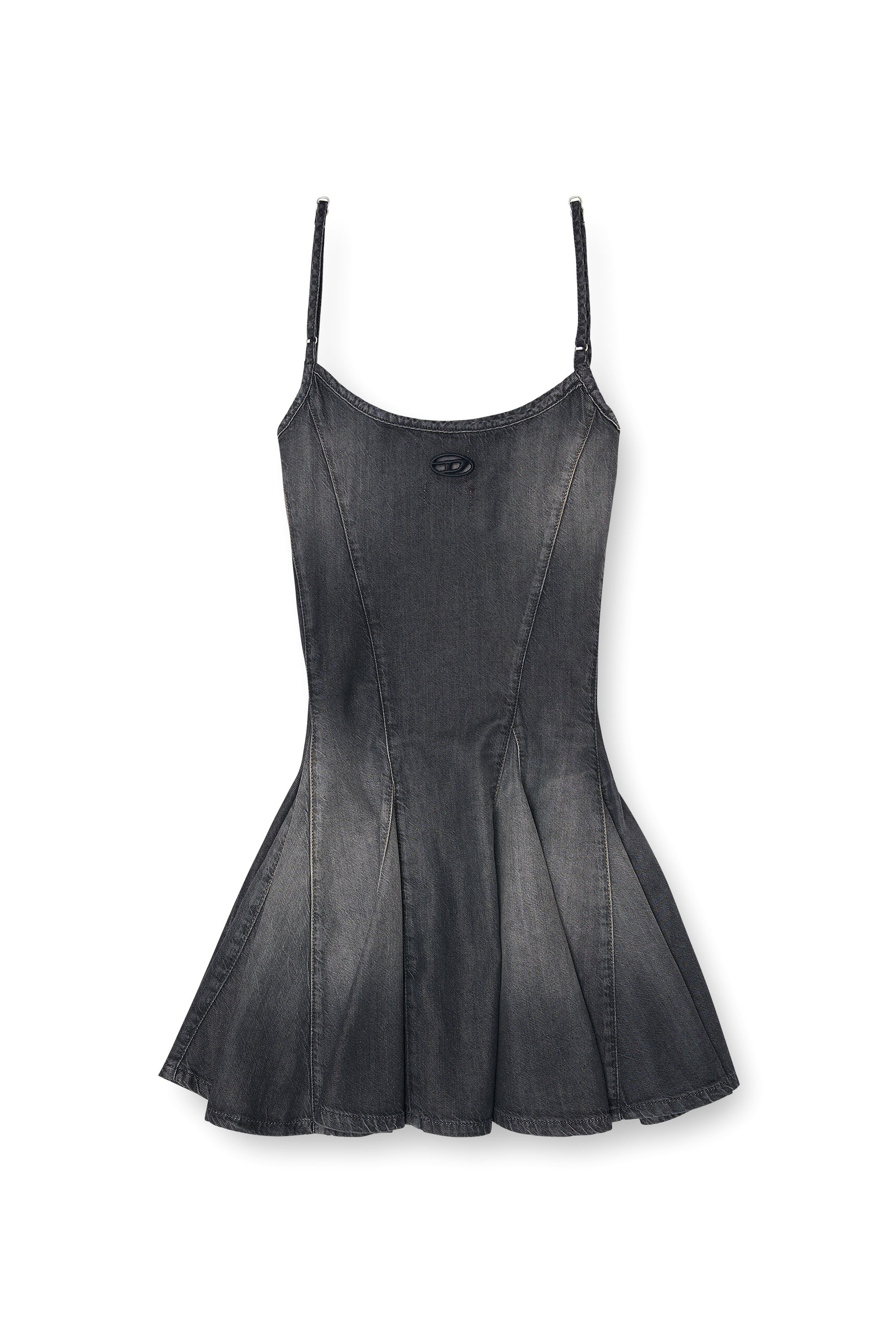 Diesel - DE-SPOKY-S, Robe en denim &agrave; mini jupe avec jupe l&eacute;g&egrave;re Femme in ToBeDefined - 2