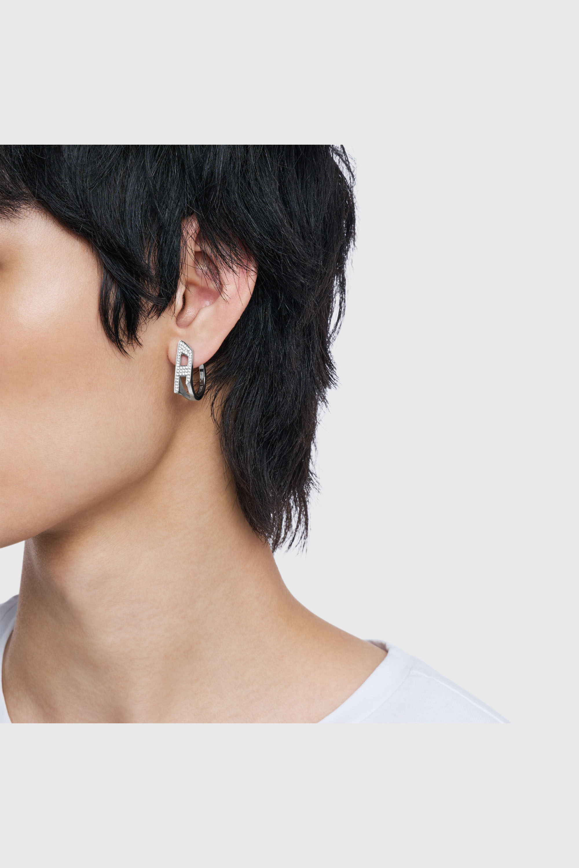 Diesel - DX1628040 JEWELLERY, Cr&eacute;ole en acier inoxydable avec effet scintillant Mixte in Gris argent&eacute; - 4