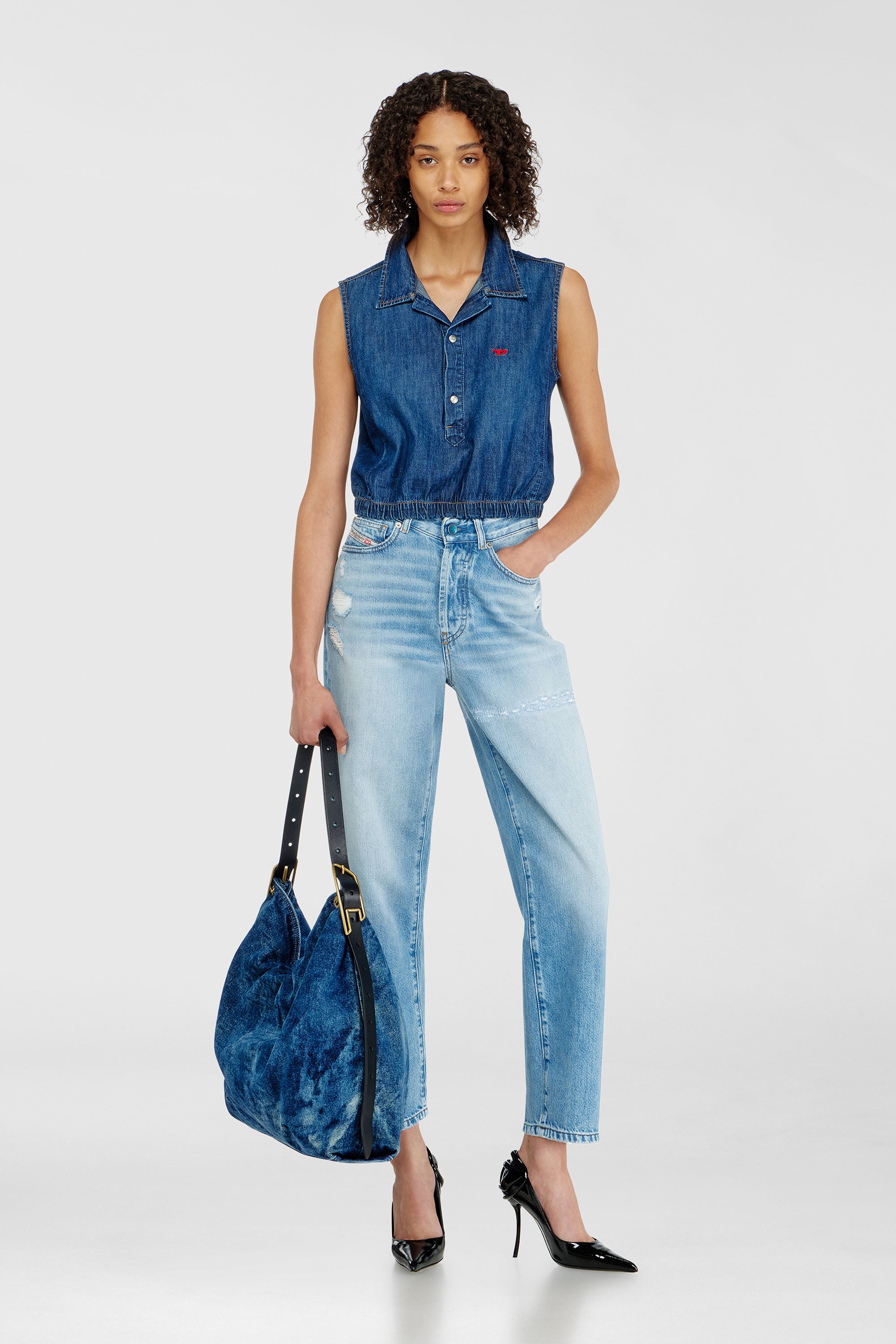 Diesel - Woman's Regular Jeans 1981 D-Went 09P49, Light Blue - 1