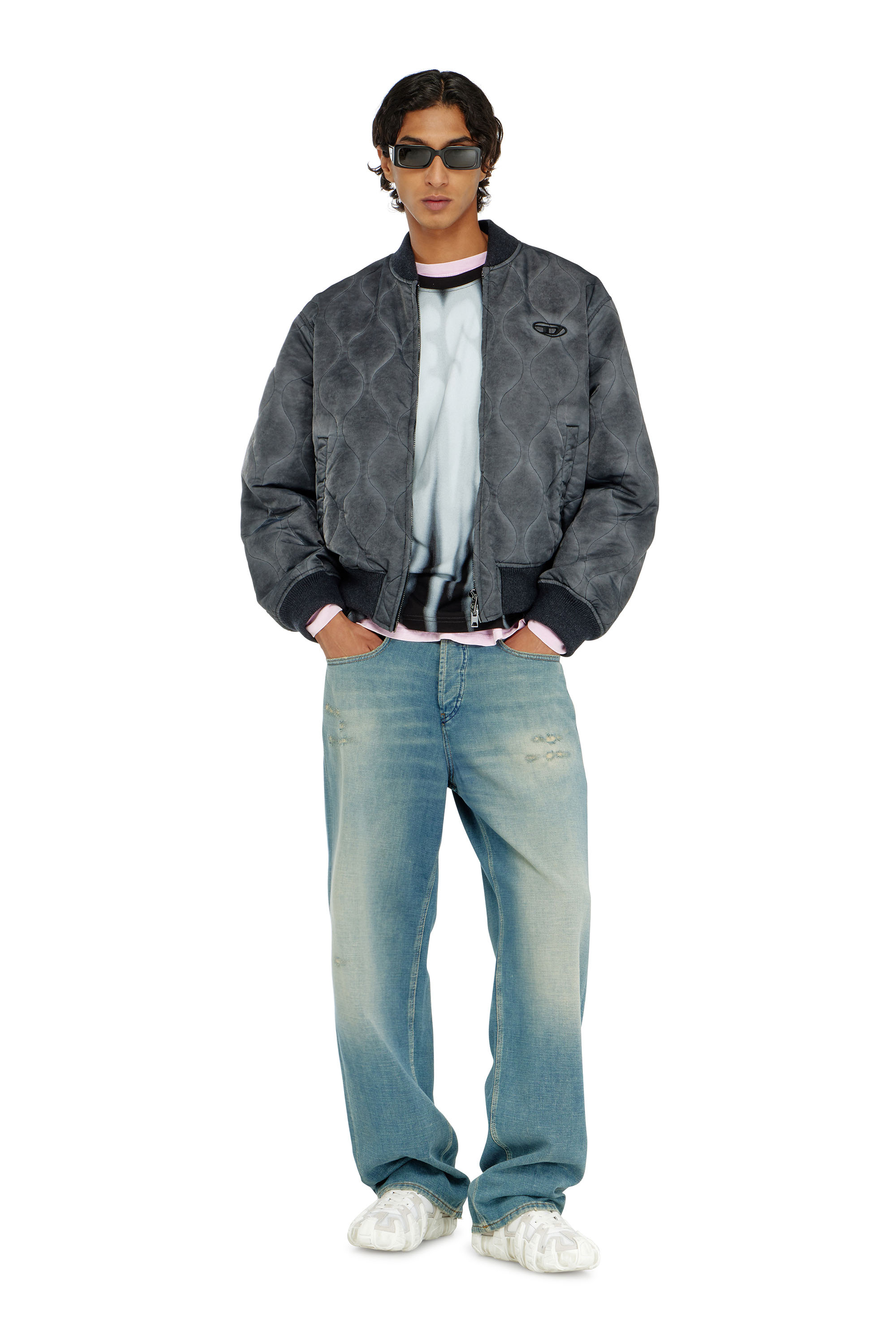 Diesel - T-BOXT-AA1, T-shirt en coton avec logo imprim&eacute; contrastant Homme in ToBeDefined - 1