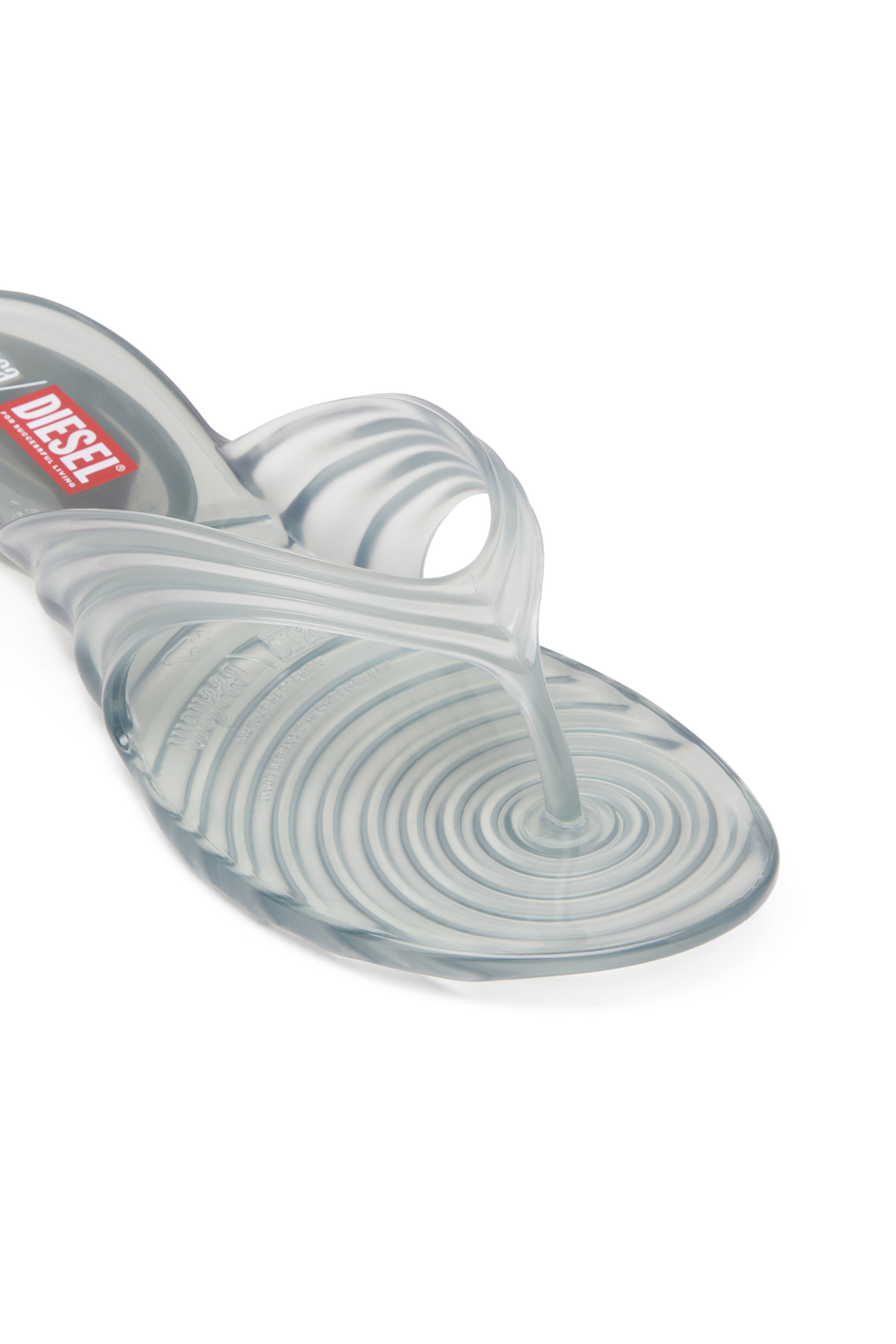 Women's Sculptural flip-flops in Melflex® | Grey | Diesel