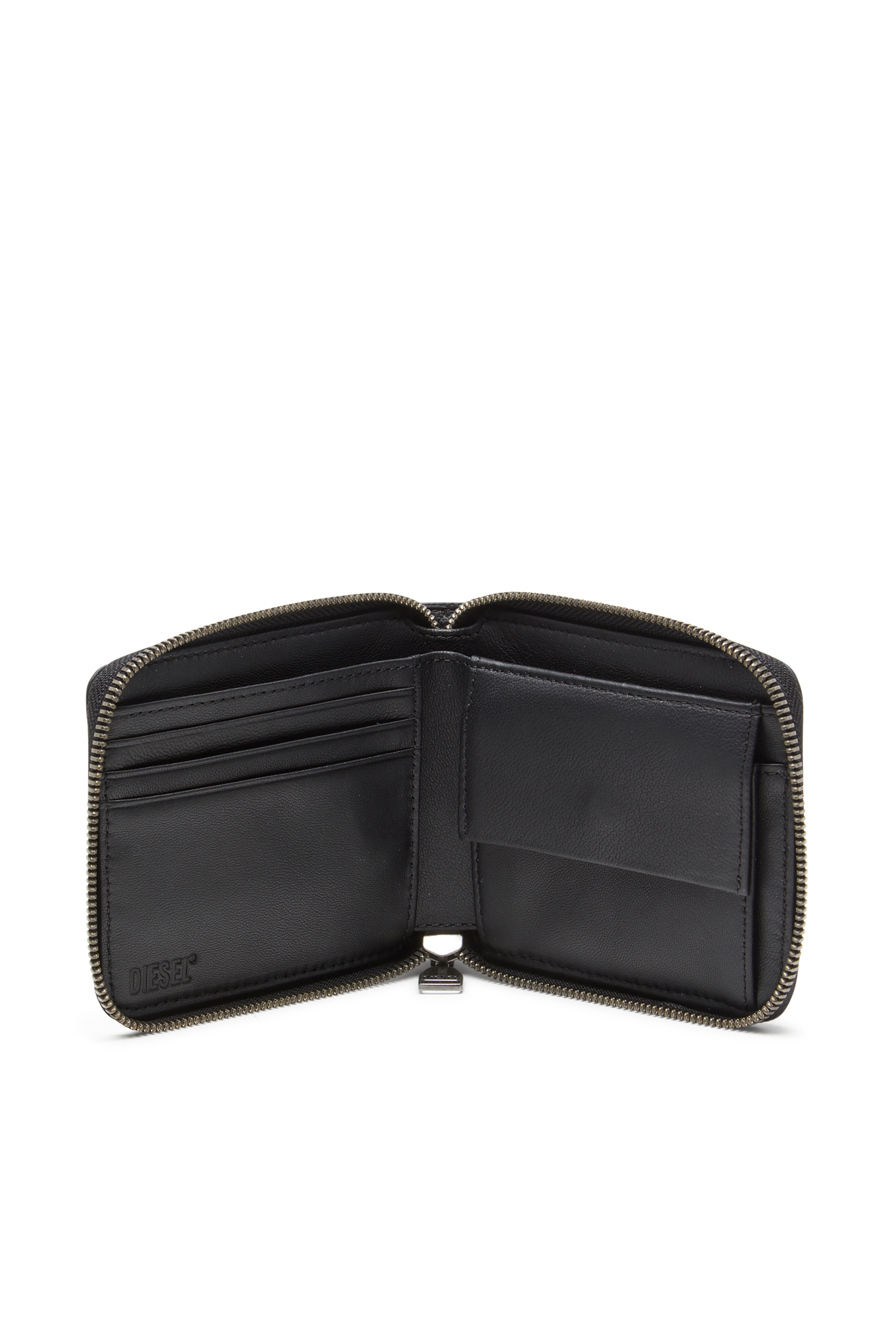 Diesel - DSL 3D- BI FOLD COIN ZIP XS, Male's Zip wallet in Black - 3
