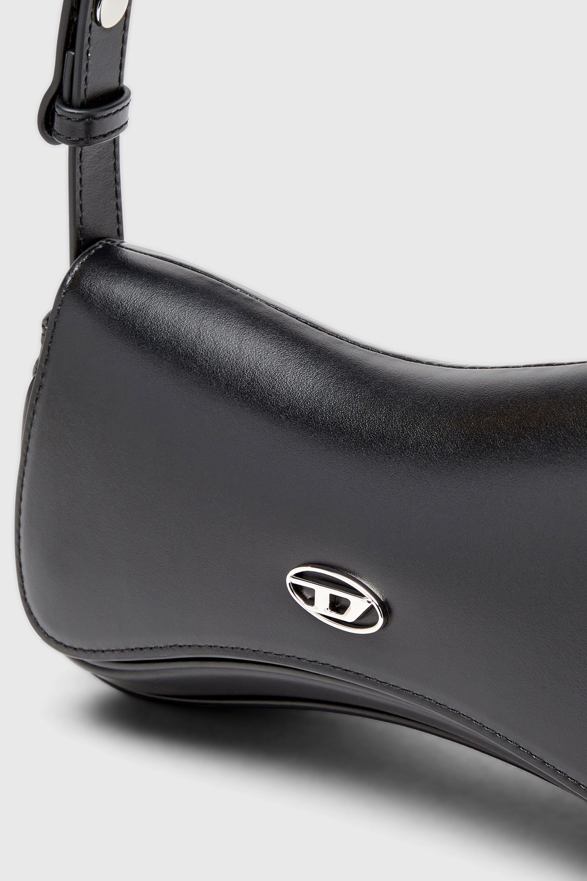 Diesel - PLAY CLUTCH, Play-Bolso de hombro de cuero semibrillante Mujer in Negro - 6