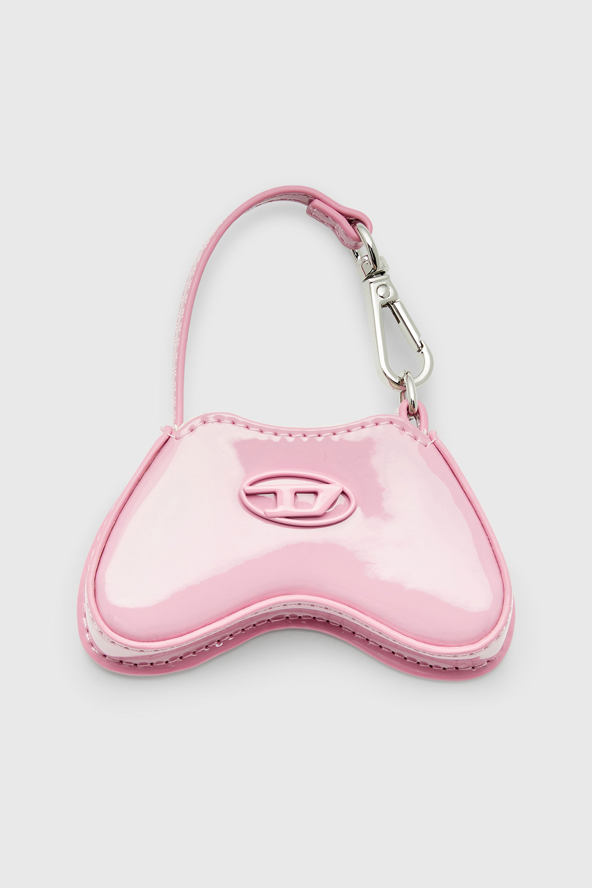 Diesel - PLAY CHARMS, Female's Glossy bag charm with mirror in Pink - 1