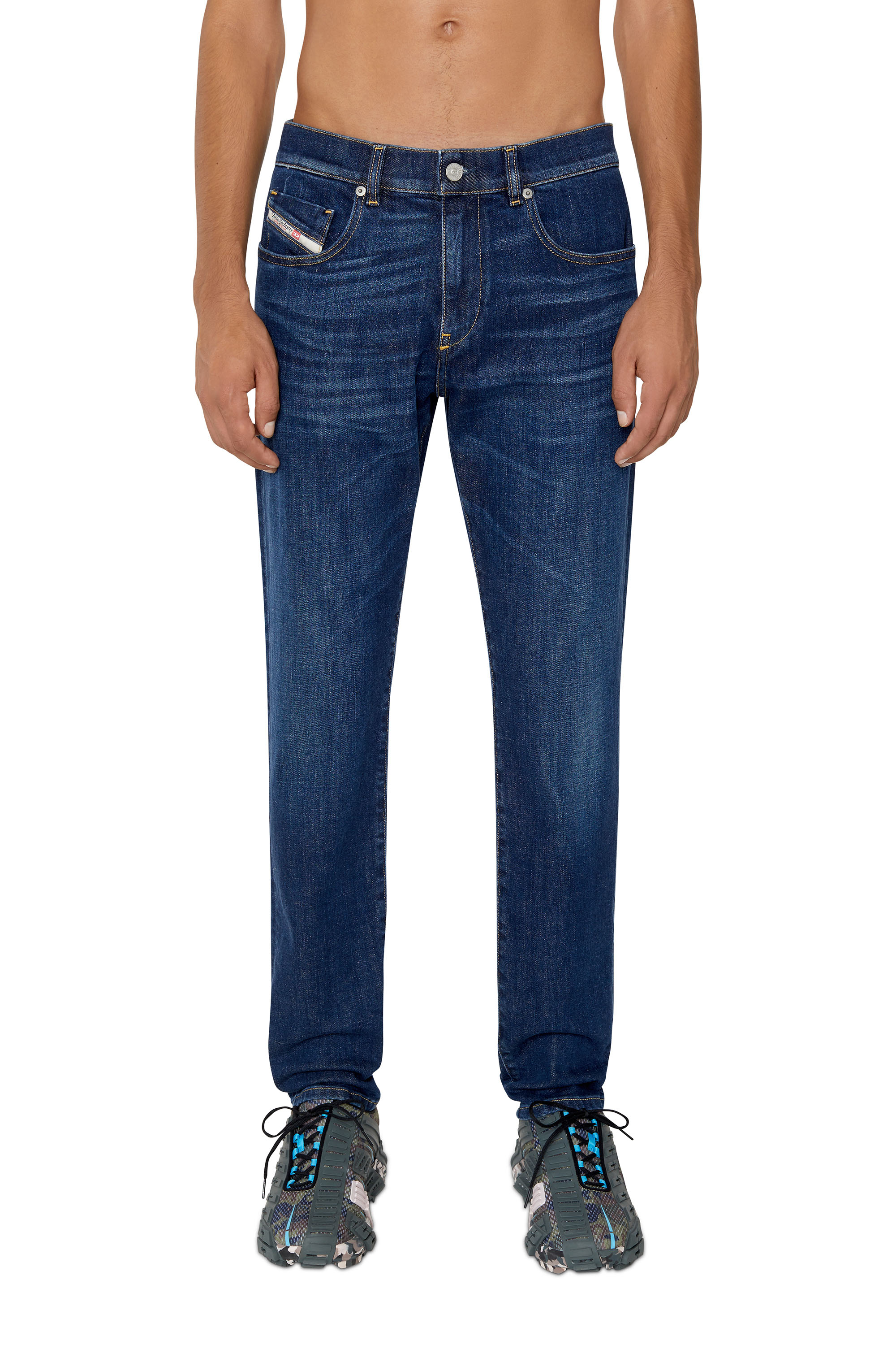 Diesel - Slim Jeans 2019 D-Strukt 09B90 Homme, Bleu Foncé - Image 2