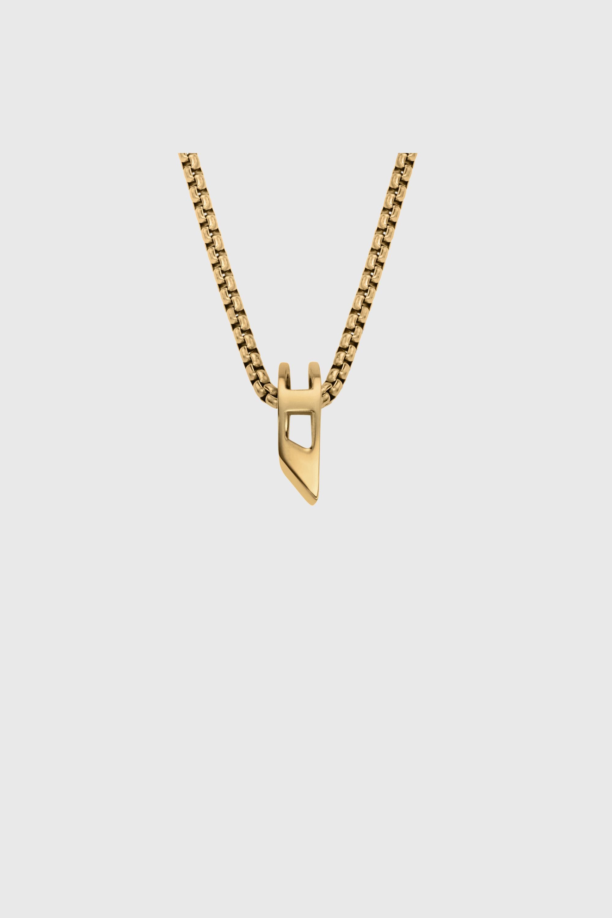 Diesel - DX1670710 JEWELLERY, Collar con colgante de acero inoxidable Unisex in Dorado - 2