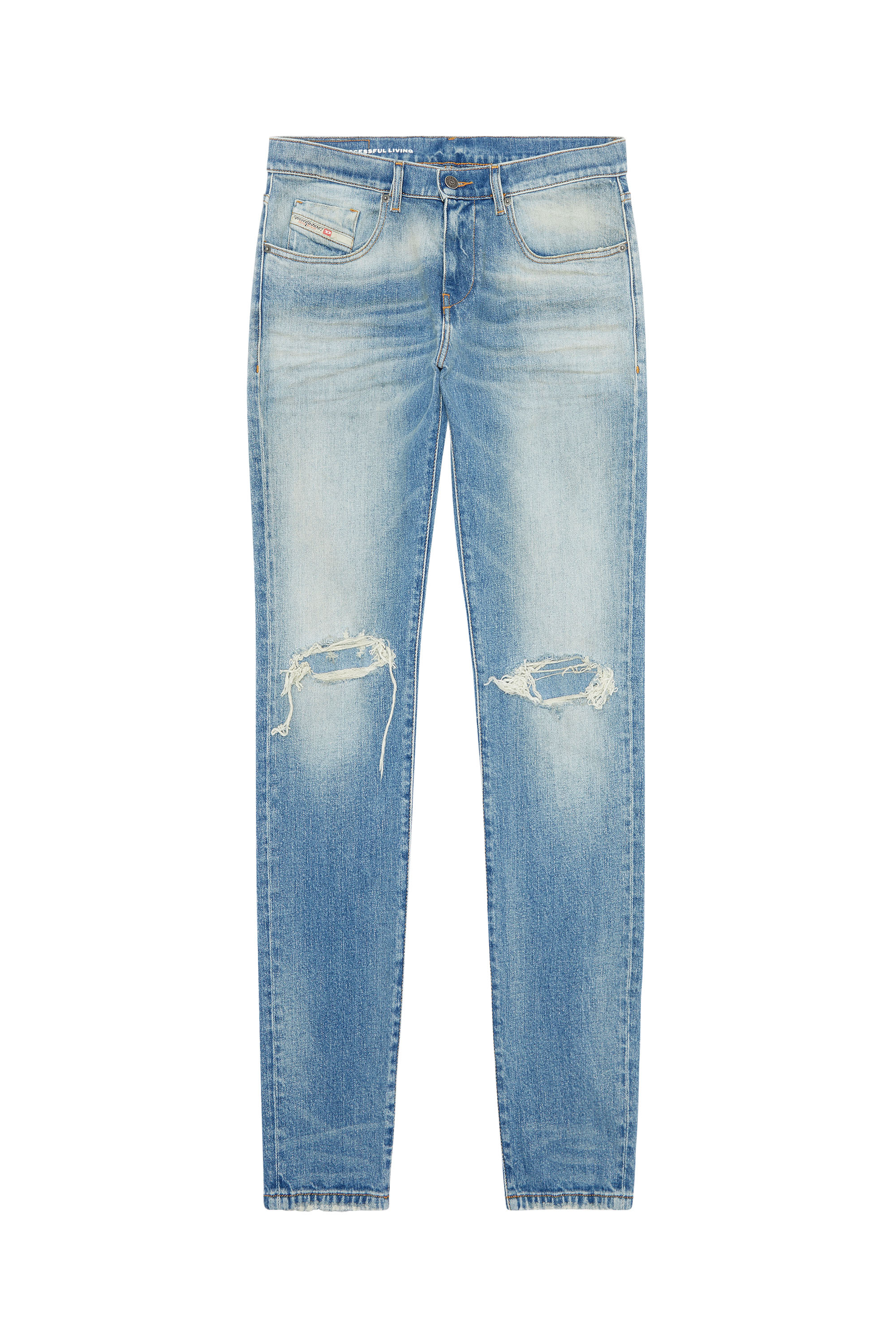 Diesel - Slim Jeans 2019 D-Strukt 007P3, Man's Slim Jeans - 2019 D-Strukt in Light Blue - 5
