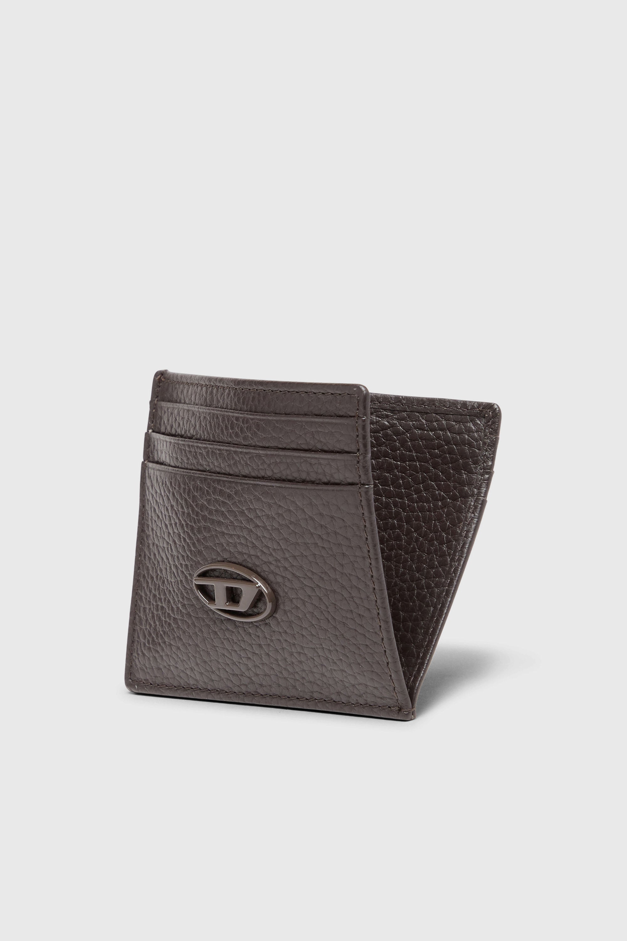 Diesel - CARD CASE, Tarjetero de piel flor Hombre in Marr&oacute;n - 3