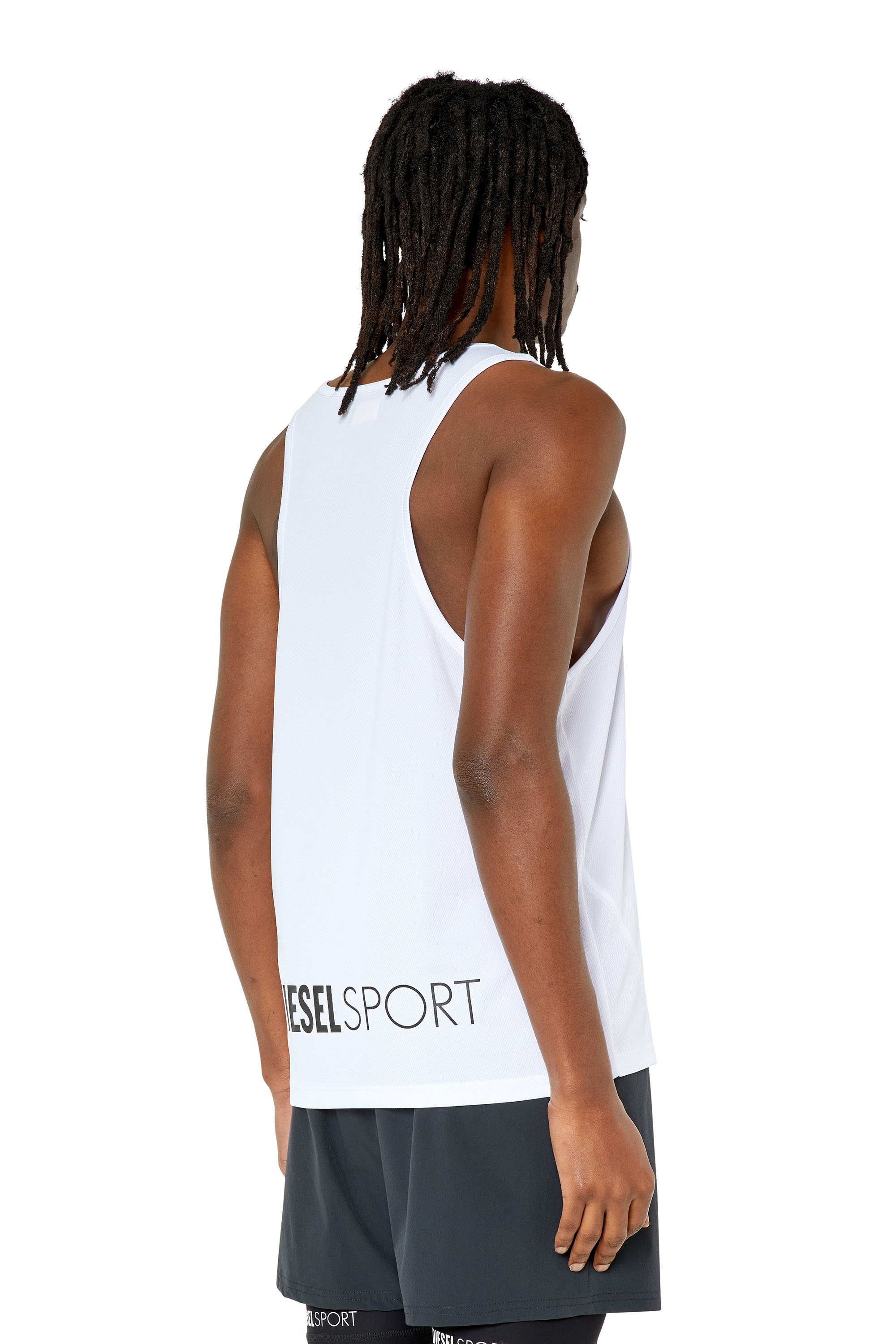 Diesel - AMST-KIERON-WT36, Camiseta con tirantes con logotipo grande Hombre in Blanco - 5