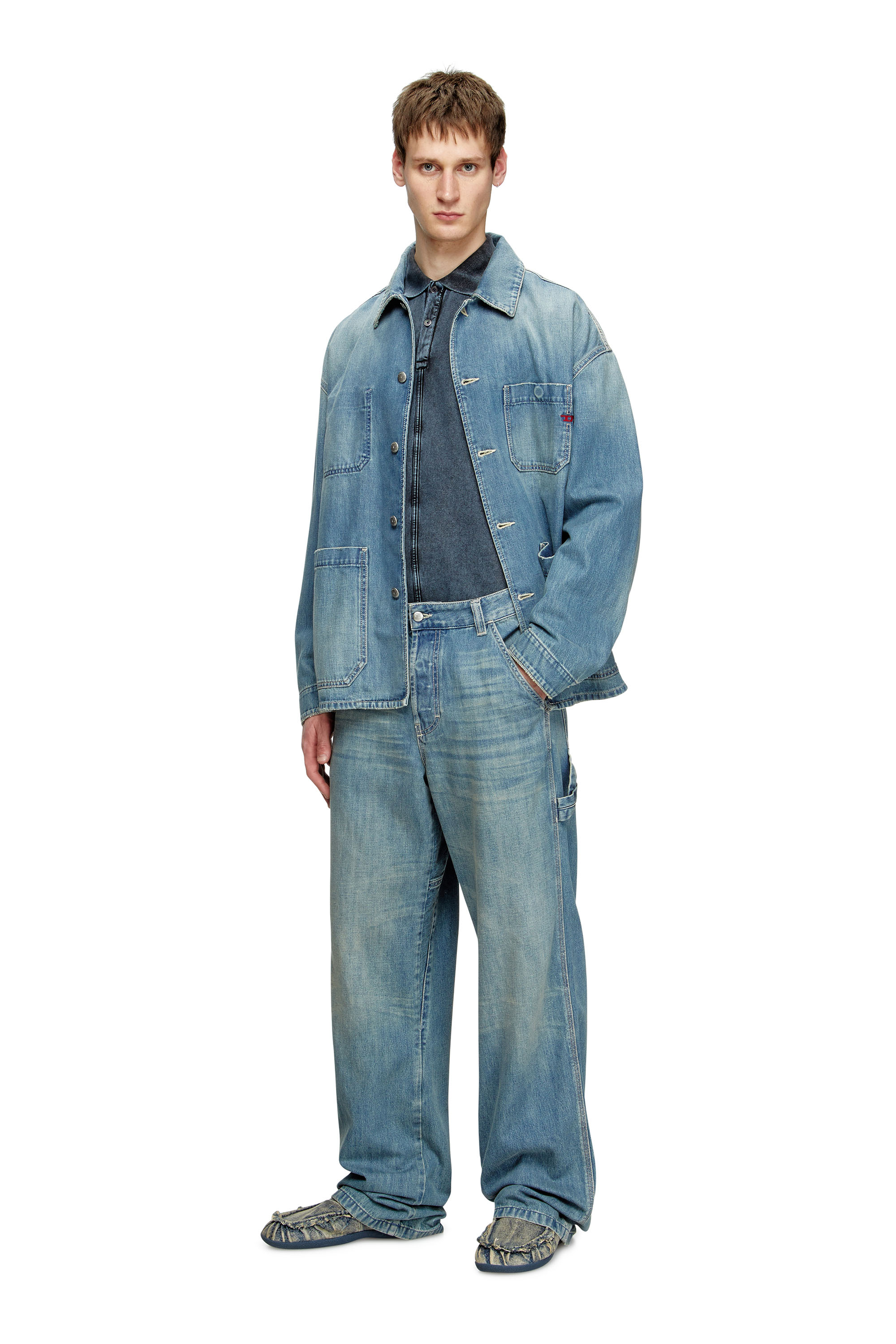 Relaxed Jeans D-Livery 068SK, Bleu Clair Diesel - Relaxed Jeans D-Livery 068SK Homme, Bleu Clair - Image 1