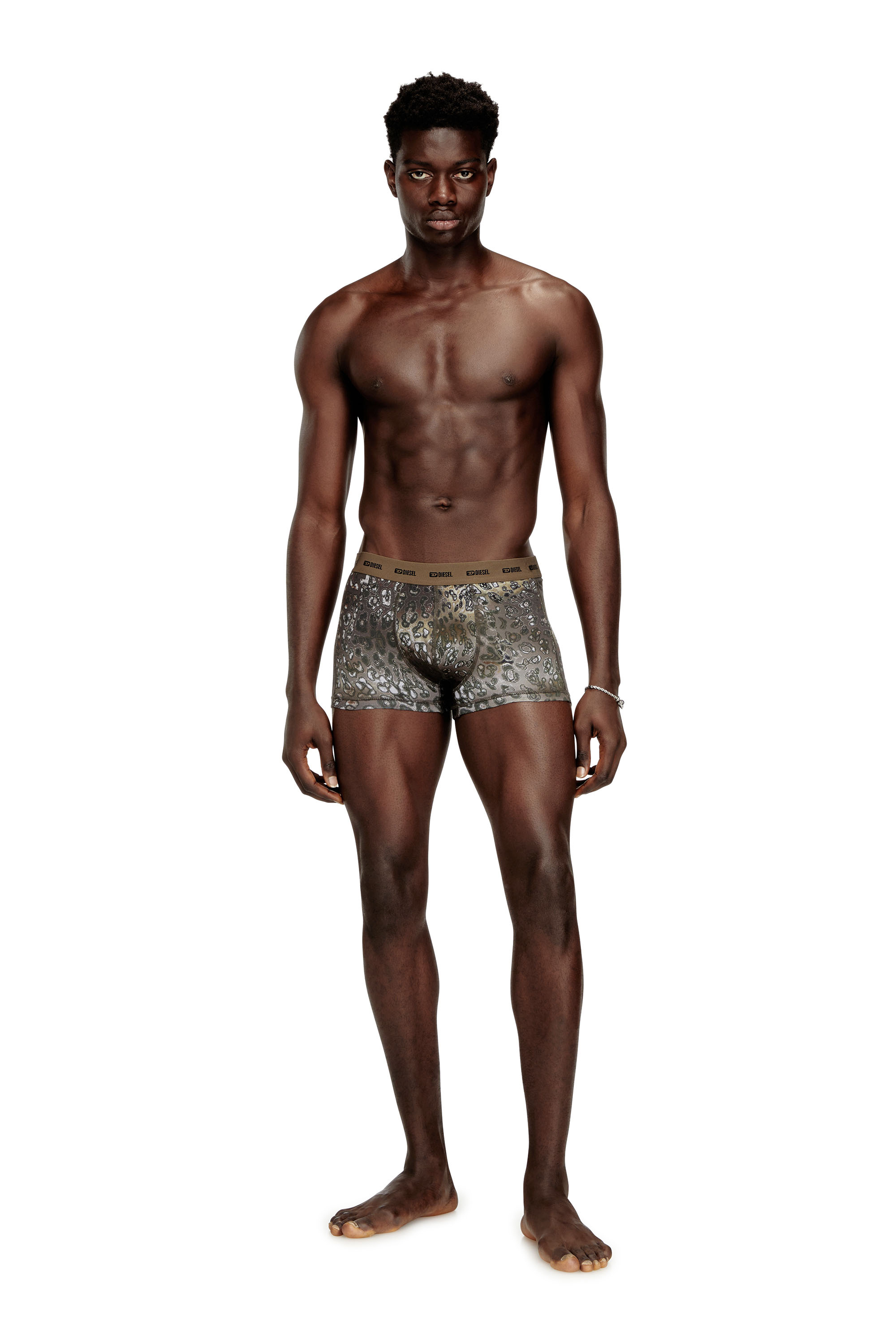 Diesel - DAMIEN-UTLT-3PACK, Man's 3-pack of stretch cotton boxers in Black/Brown - 2