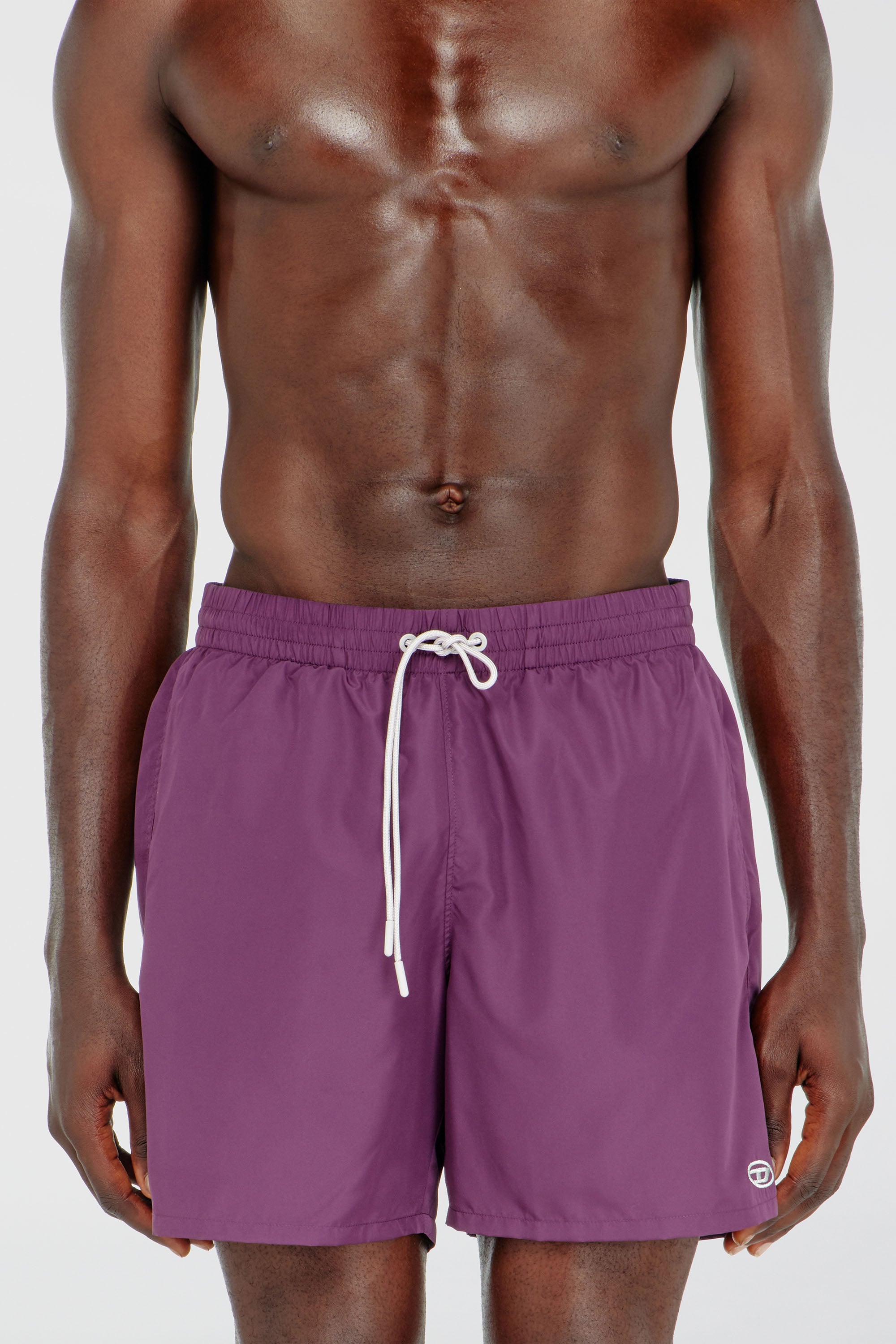 Diesel - GEORGE-41-UTLT, Short de bain avec logo Oval D m&eacute;tallique Homme in Violet - 1