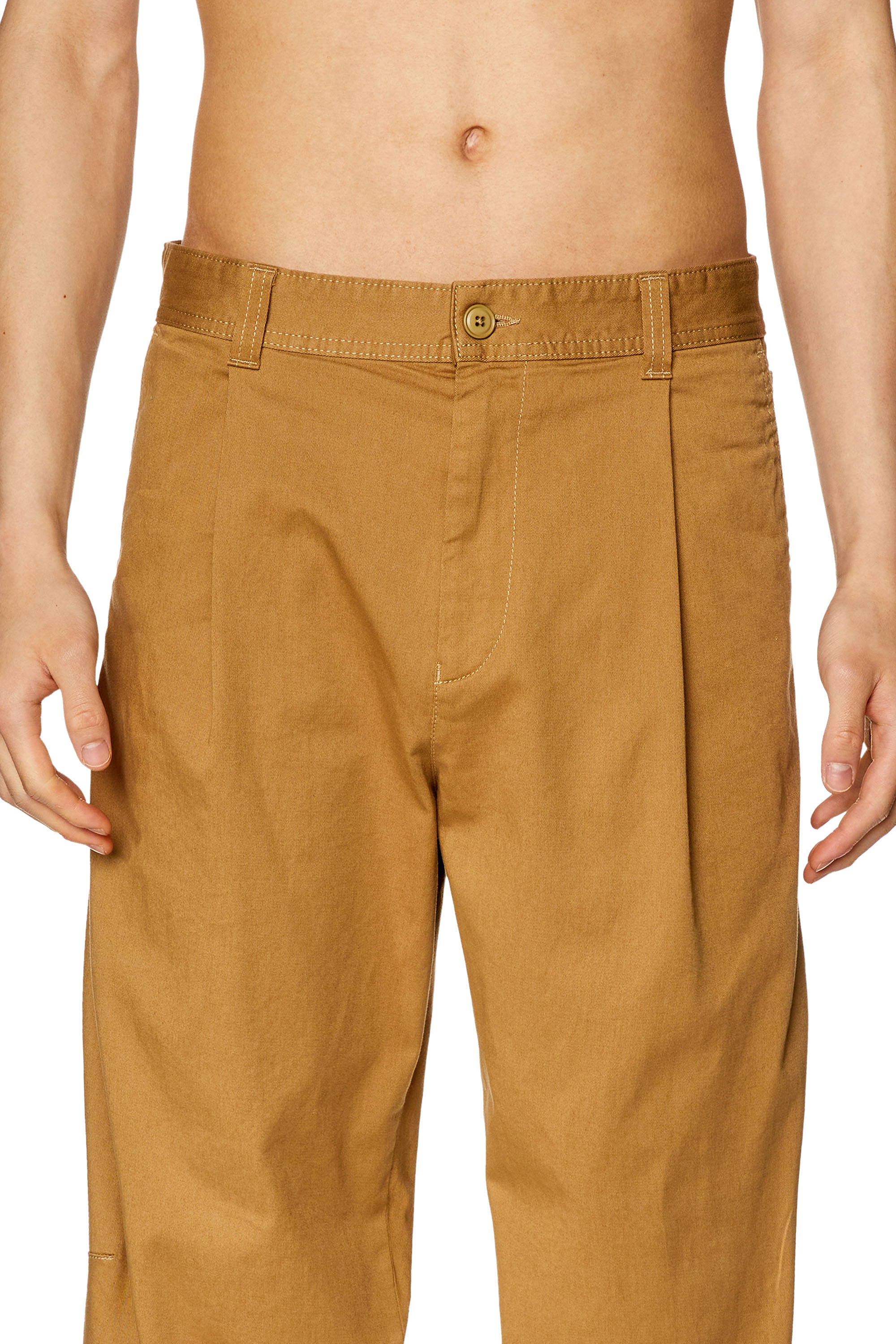 Men's Carrot pants in cotton gabardine | Brown | Diesel
