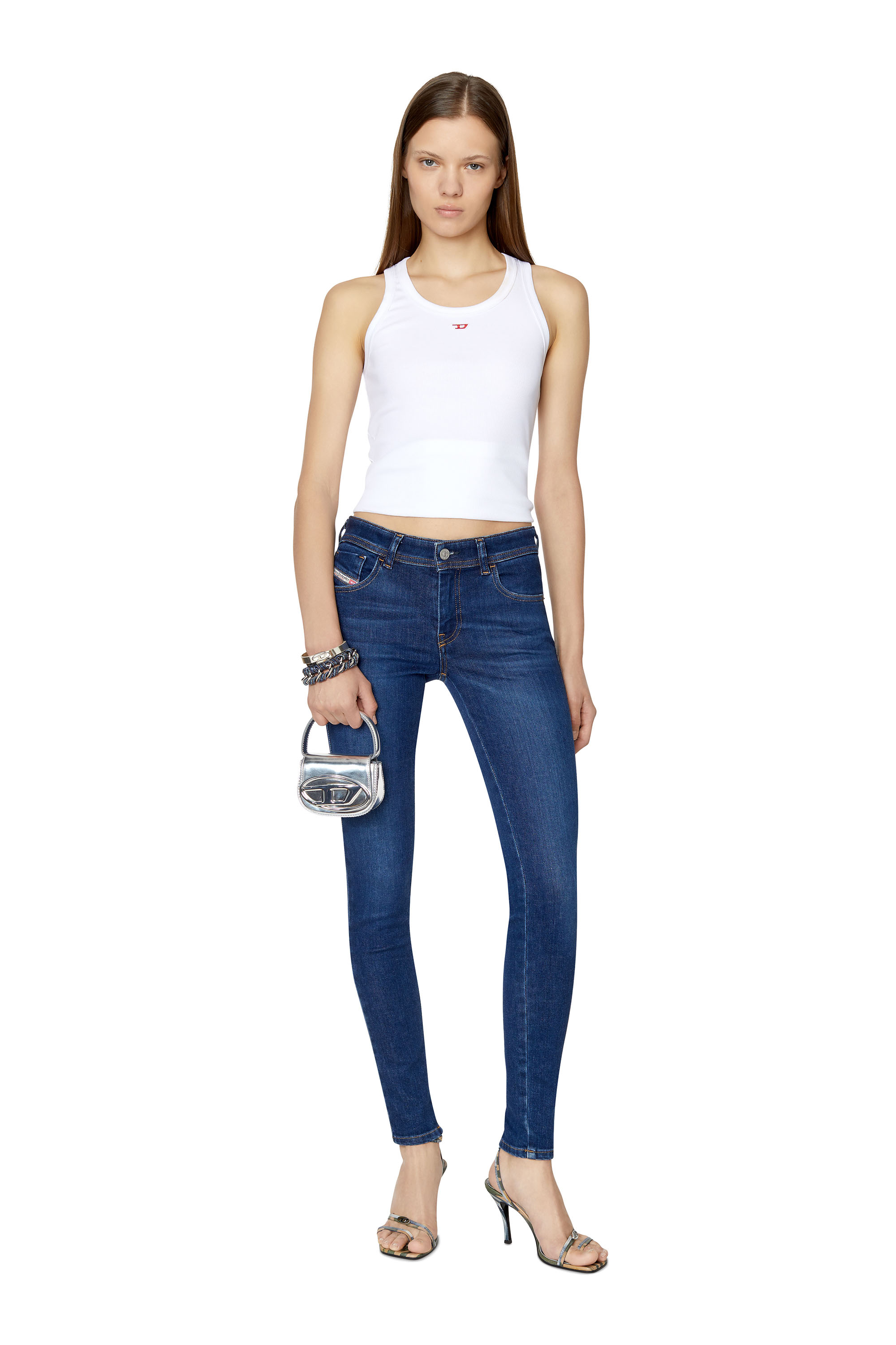 Super skinny Jeans 2018 Slandy-Low 09C19, Dark Blue Diesel - Female's Super skinny Jeans 2018 Slandy-Low 09C19, Dark Blue - 1