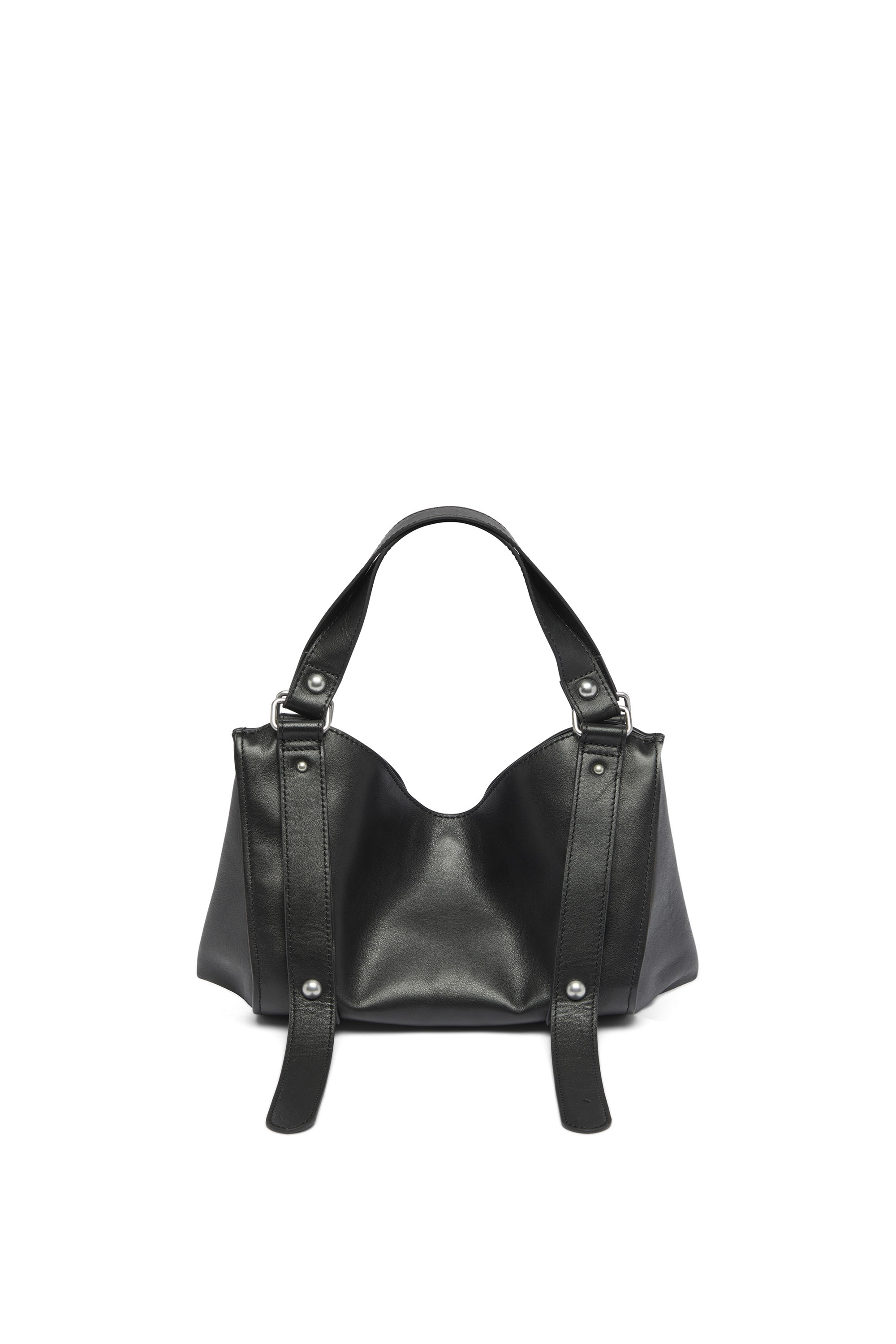 Diesel - D-ONE TOPHANDLE S, Female's D-One-Small top-handle bag in treated leather in Black - 2