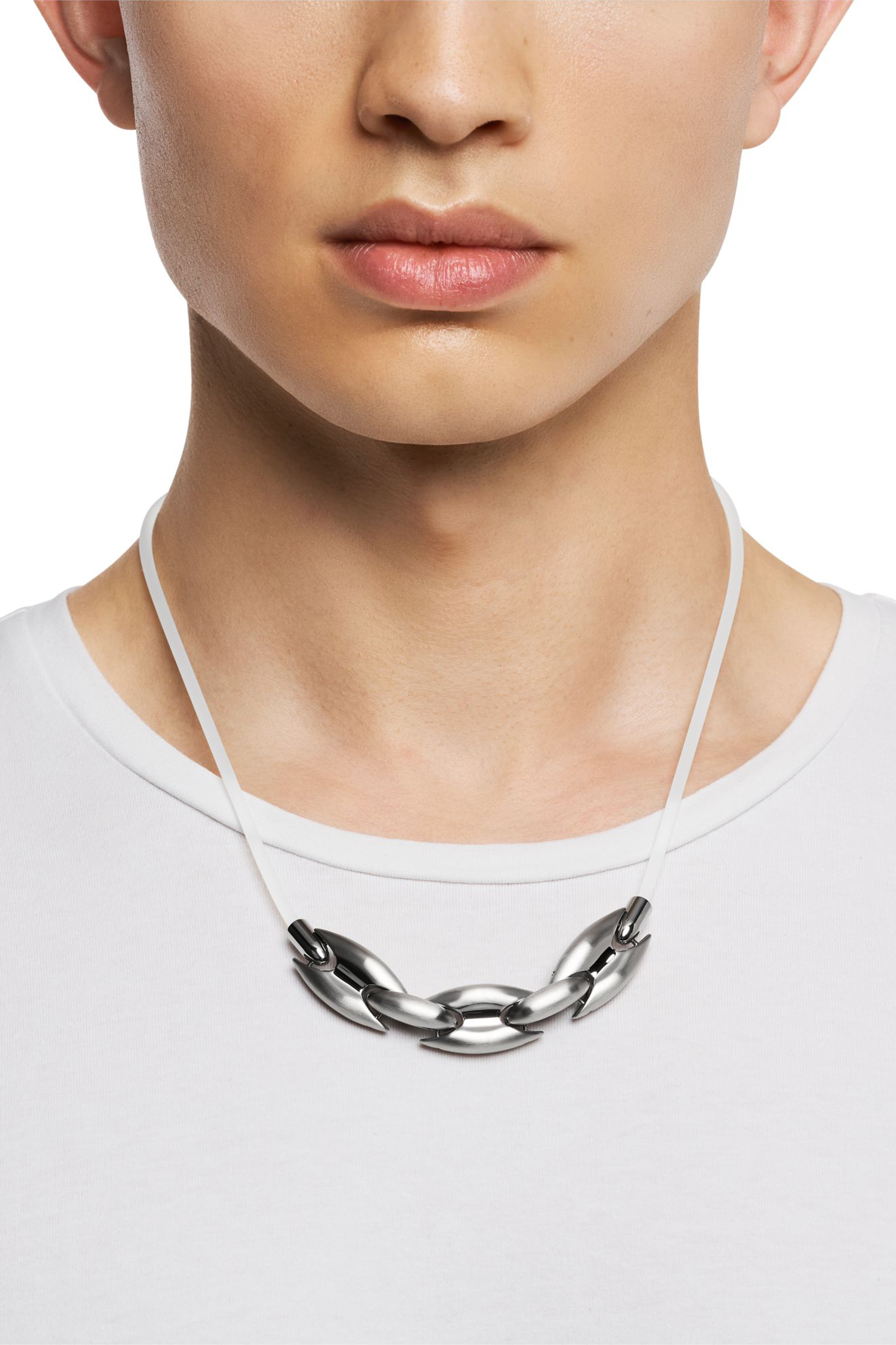 Diesel - DX1615040, Collar de cadena Metamorph de acero inoxidable y silicona Unisex in Plateado - 3