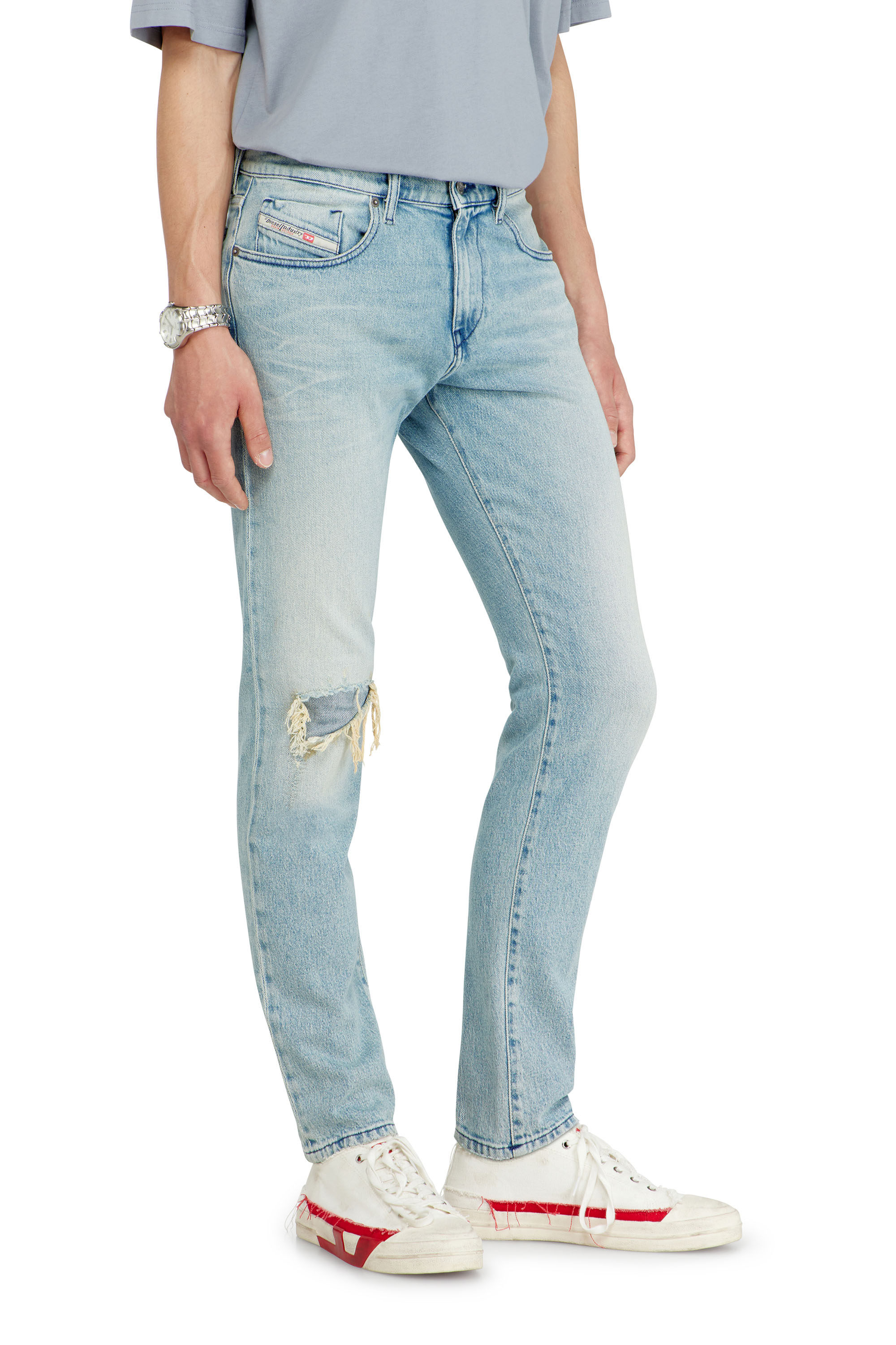 Diesel - Slim Jeans 2019 D-Strukt 09Q10 Homme, Bleu Clair - Image 7