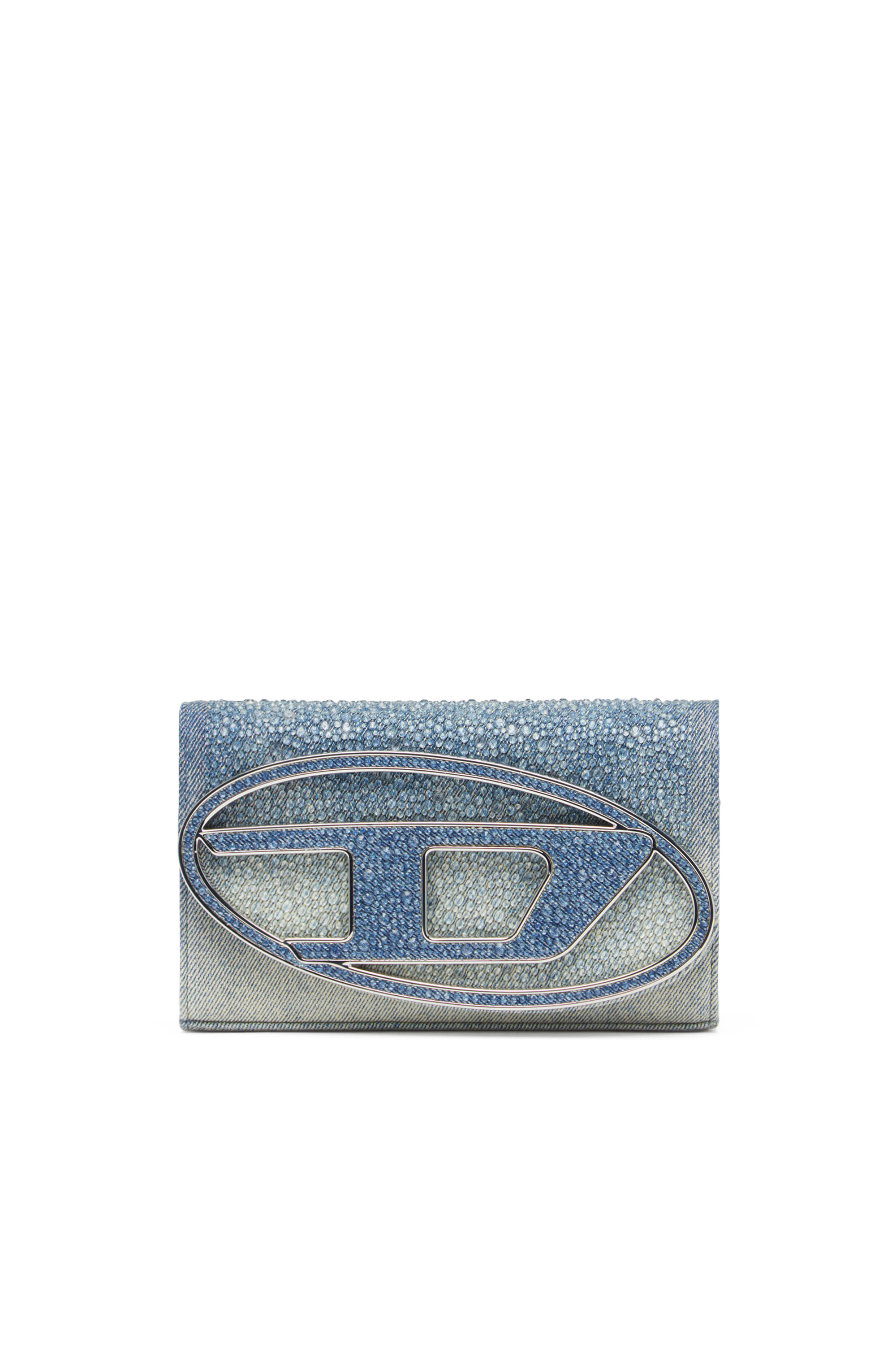 Diesel - 1DR WALLET STRAP, Female's Wallet purse in crystal denim in Blue - 1