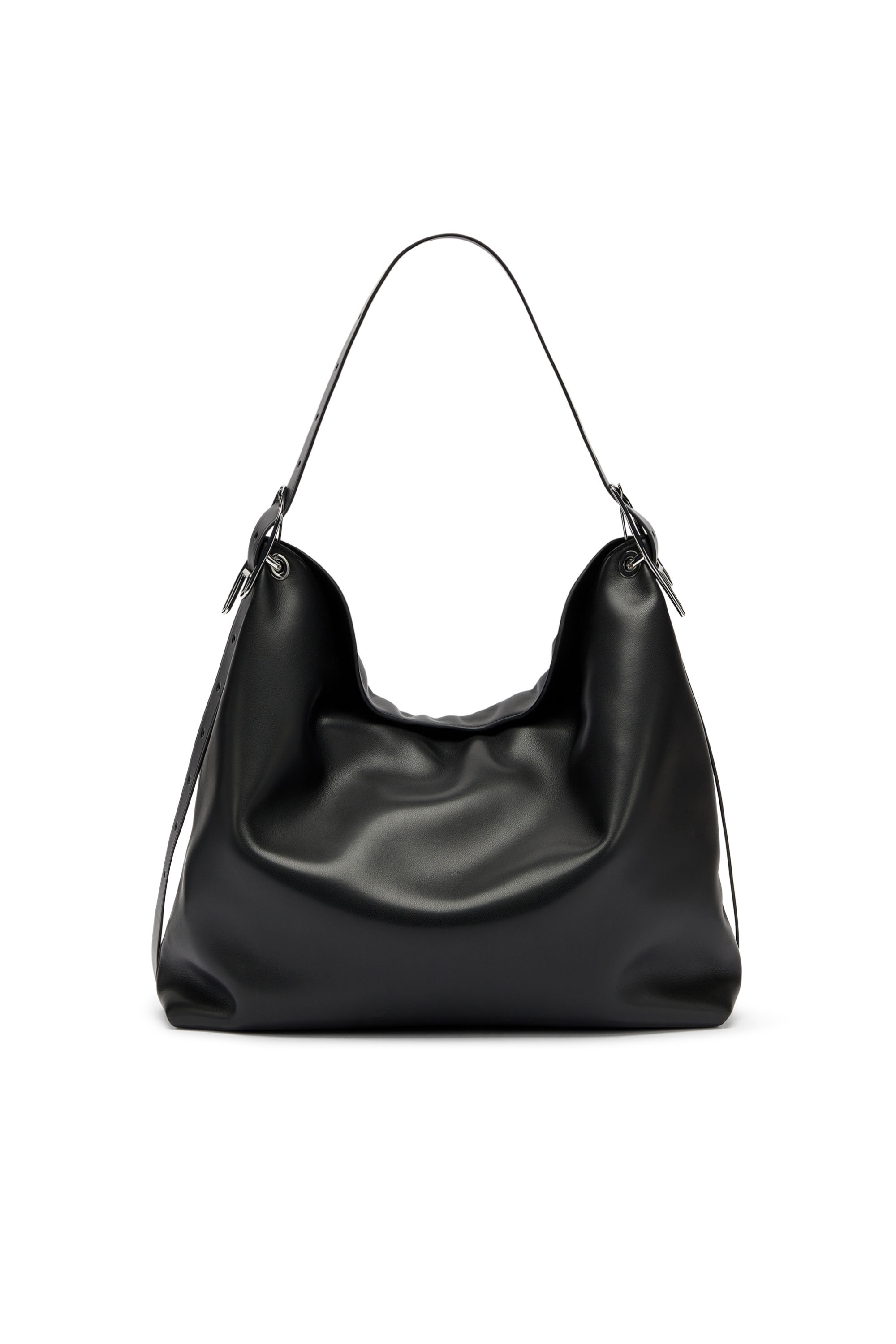 Diesel - D-LINE HOBO, Female's D-Line-Leather hobo bag in Black - 1