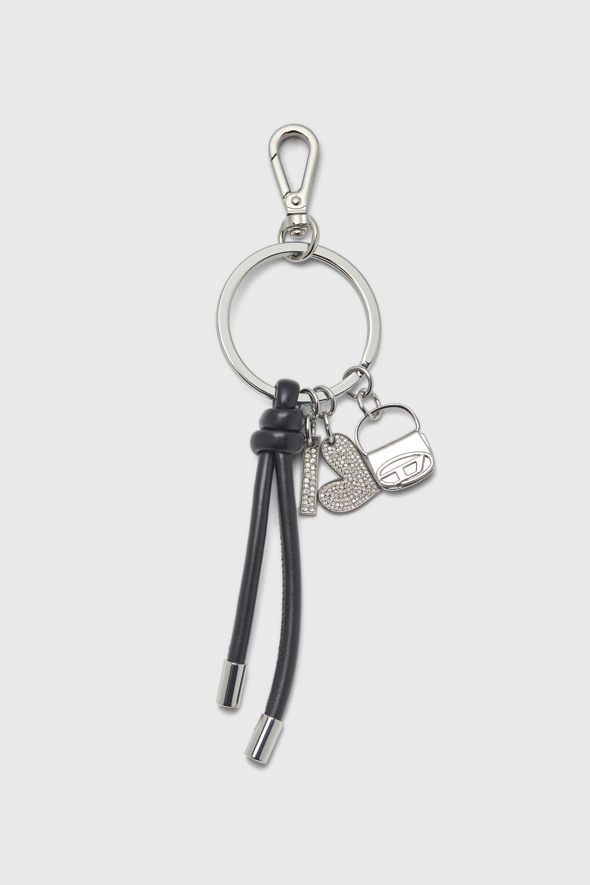 Diesel - MULTI III, Llavero con colgantes de coraz&oacute;n y bolso Mujer in Plateado - 1
