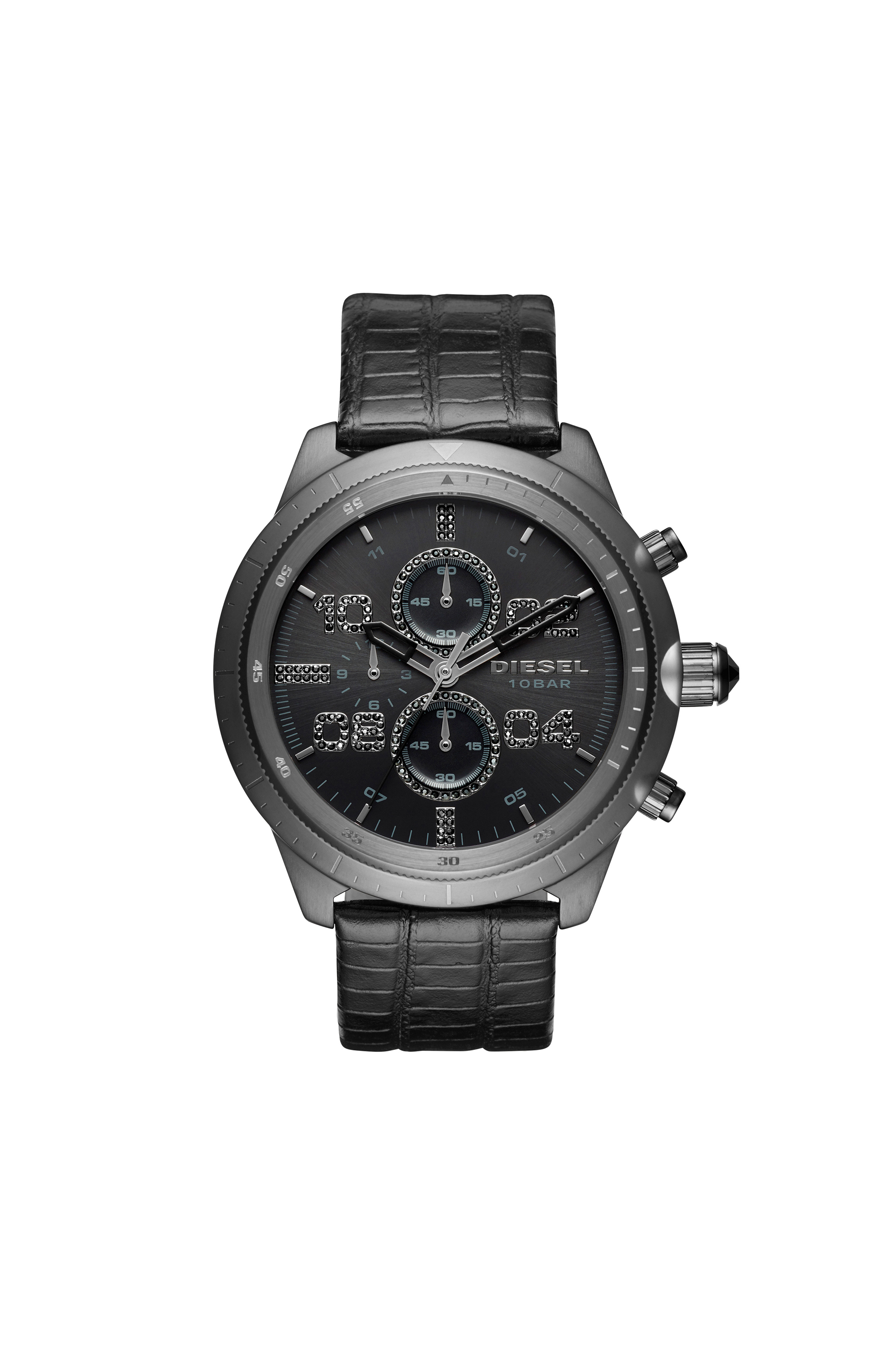 Reloj negro con incrustaciones de hematites, 50&nbsp;mm