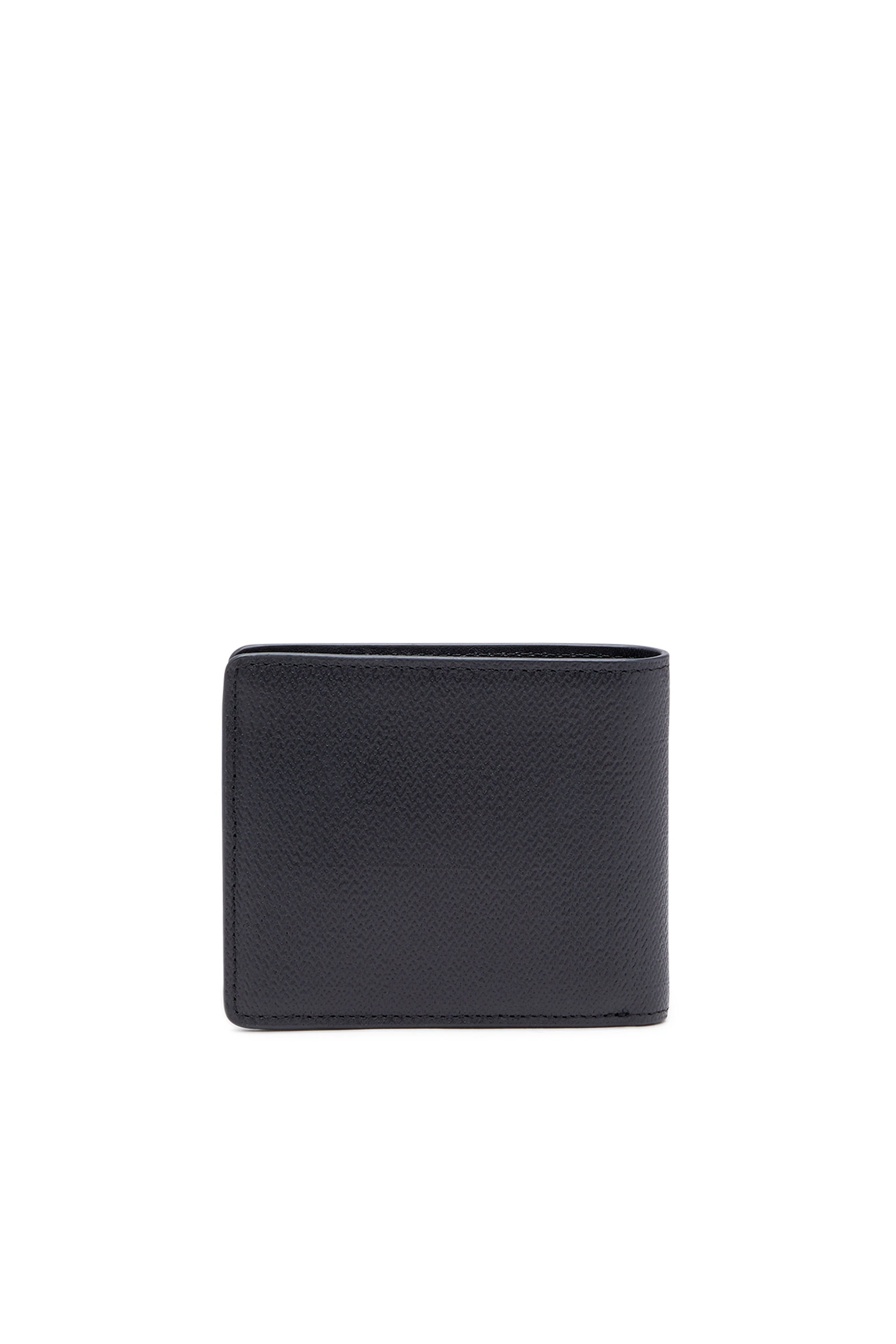 Diesel - BI-FOLD COIN S, Man's Bi-fold wallet in textured leather in Black - 2