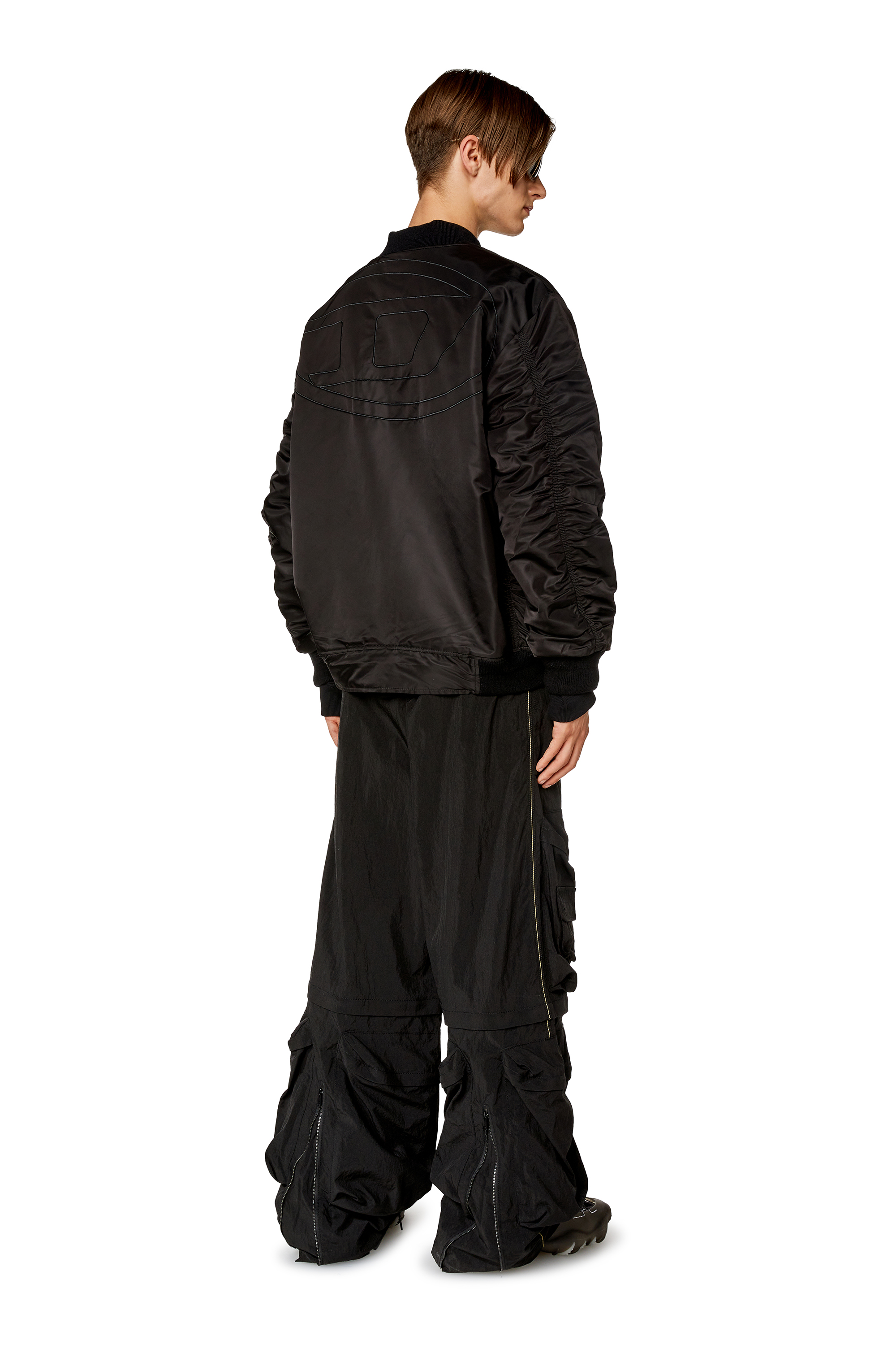 Diesel - J-MATTAN, Man's Bomber in padded nylon in Black - 1