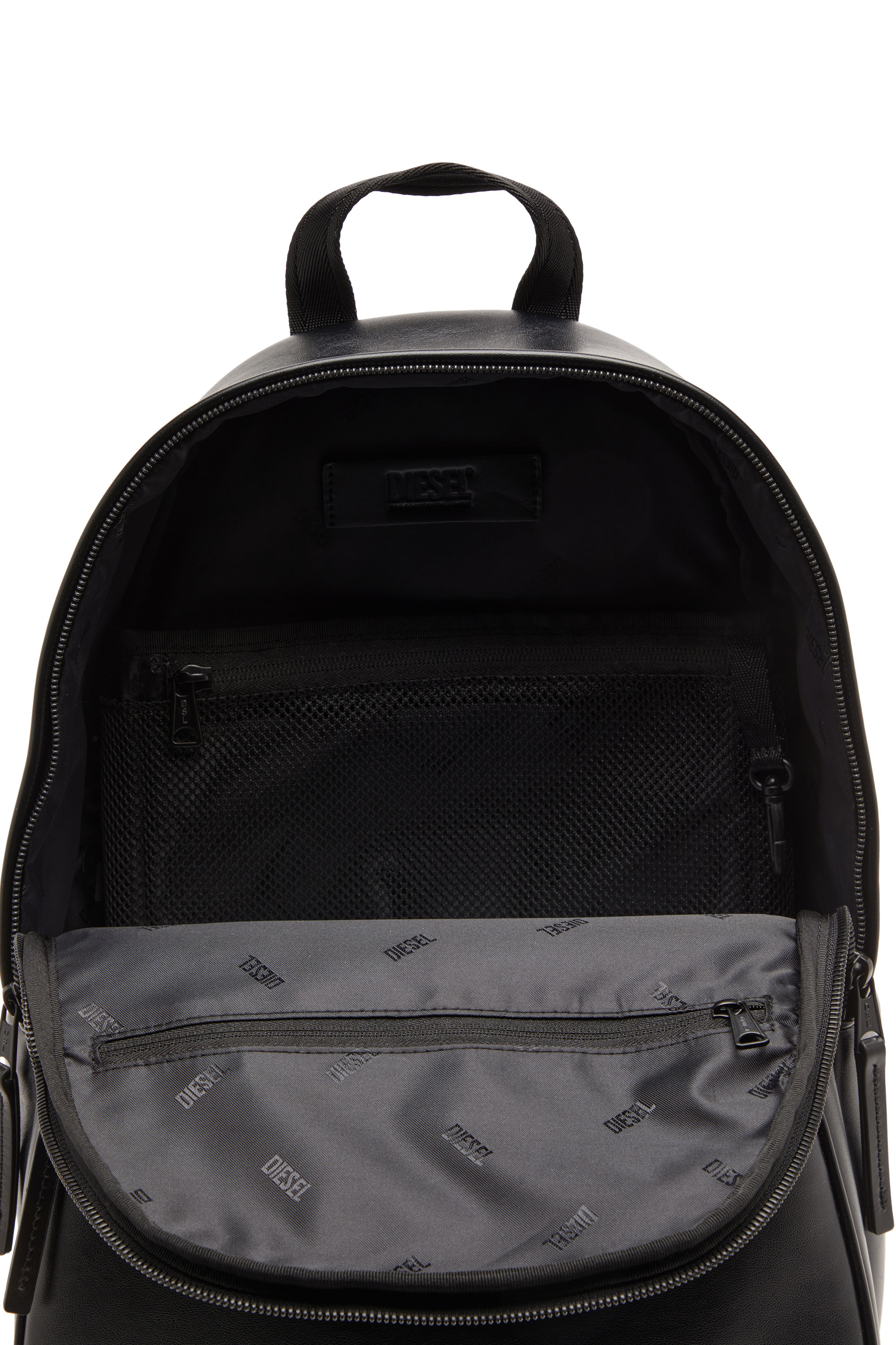 Diesel - HOLI-D BACKPACK M, Holi-D-Sac à dos en néoprène contrecollé Homme in Noir - 4