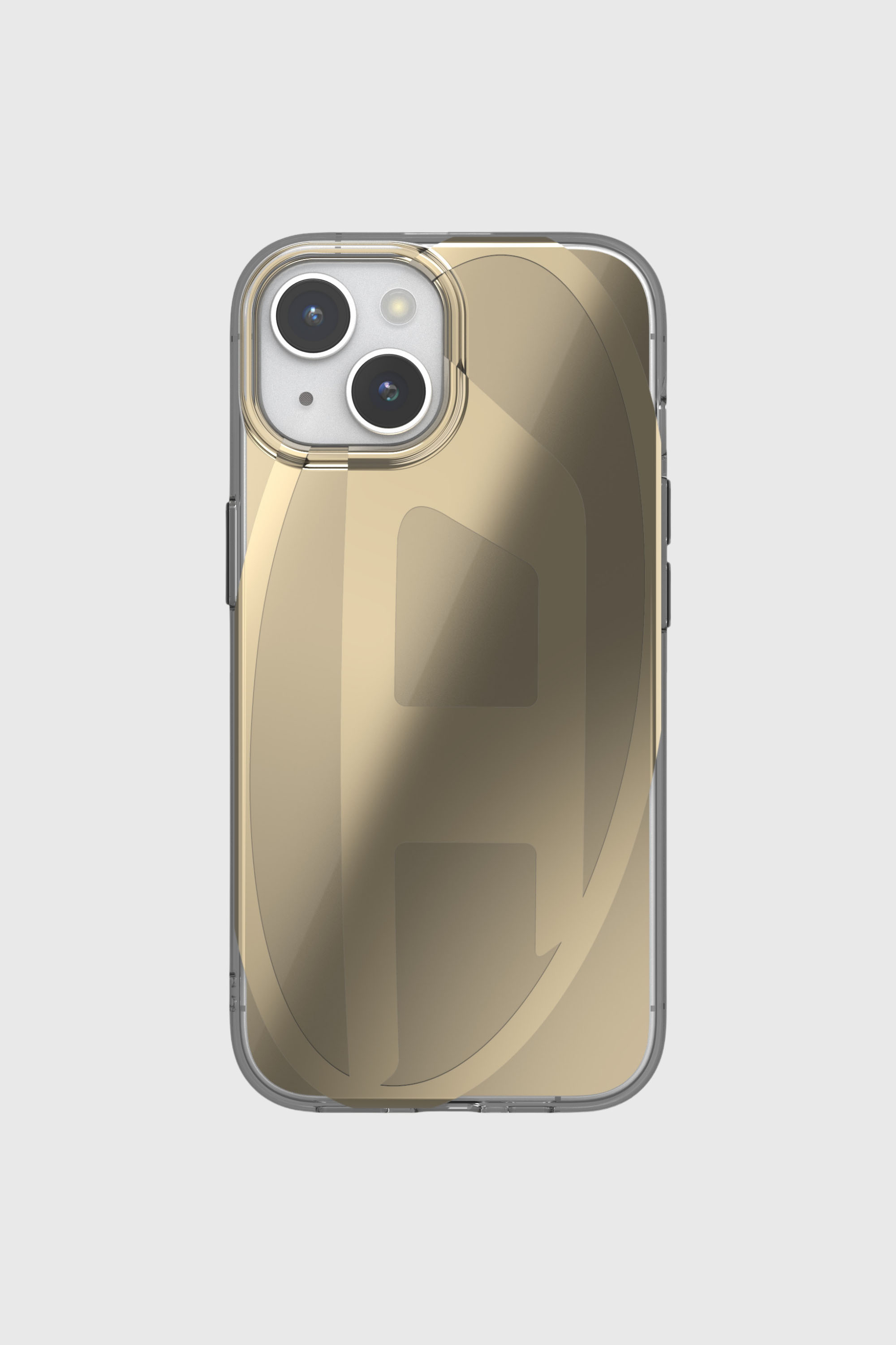 Diesel - 54088 MOULDED CASE, Unisex's Oval D case iP15 in Gold - 2
