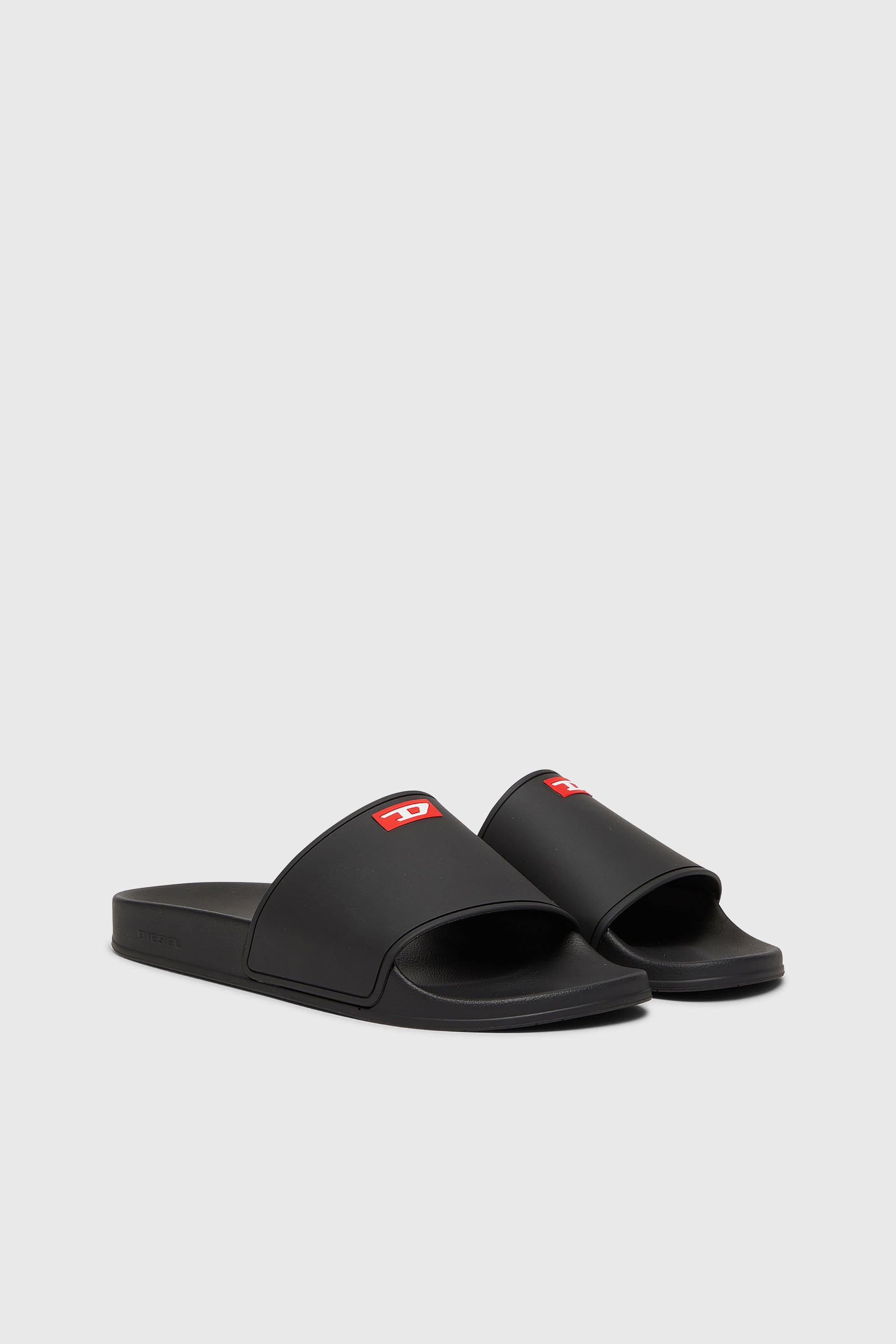 Diesel - SA-SWIM, Sa-Swim-Claquettes de piscine en caoutchouc avec logo D Homme in Noir - 2