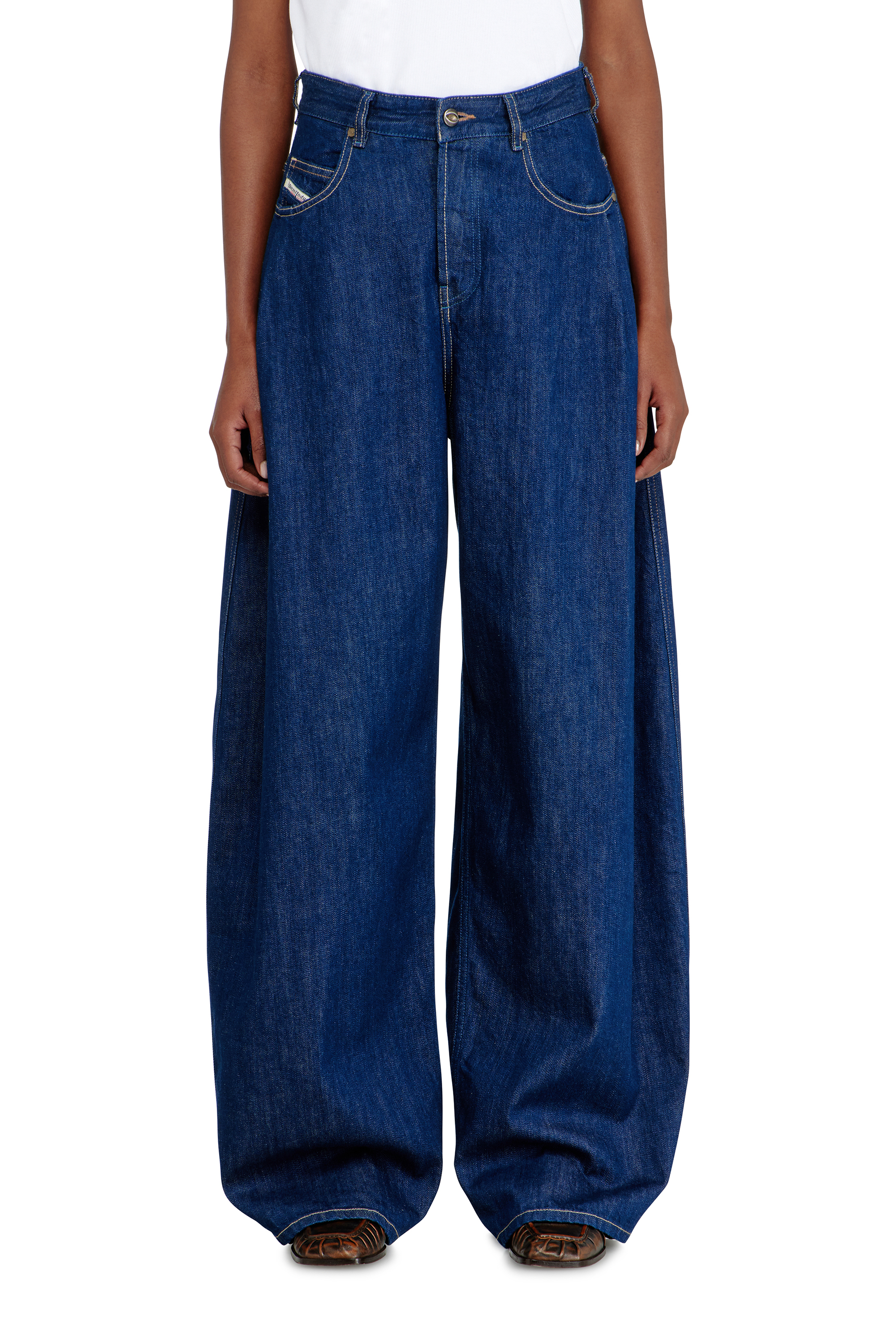 Diesel - Relaxed Jeans 1987 D-Khelz 09Q09 Femme, Bleu Fonc&eacute; - Image 4