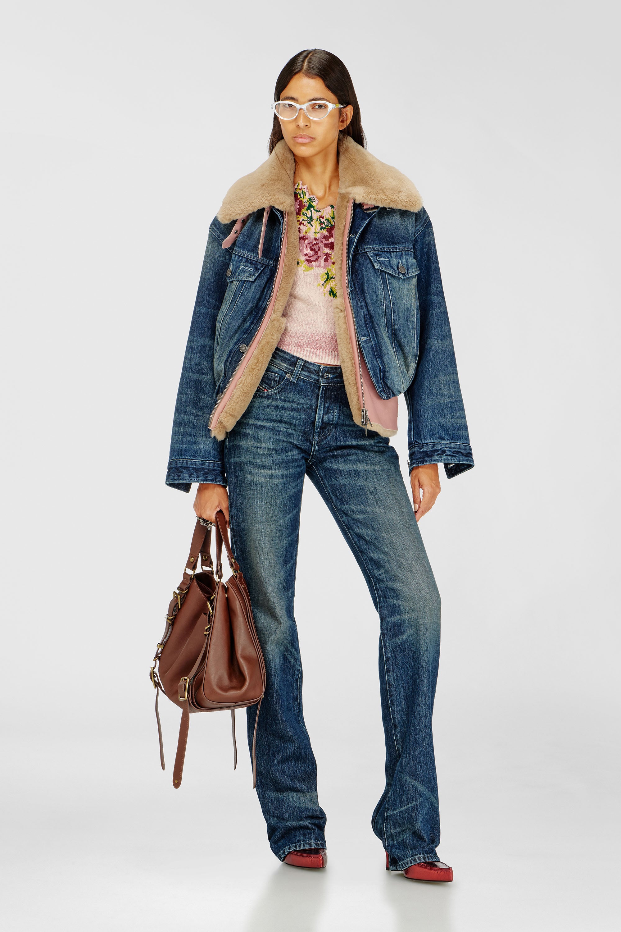 Diesel - D-LUCETTE-90-PUMP D, D-Lucette-Salones de piel efecto espejo Mujer in Rojo - 2