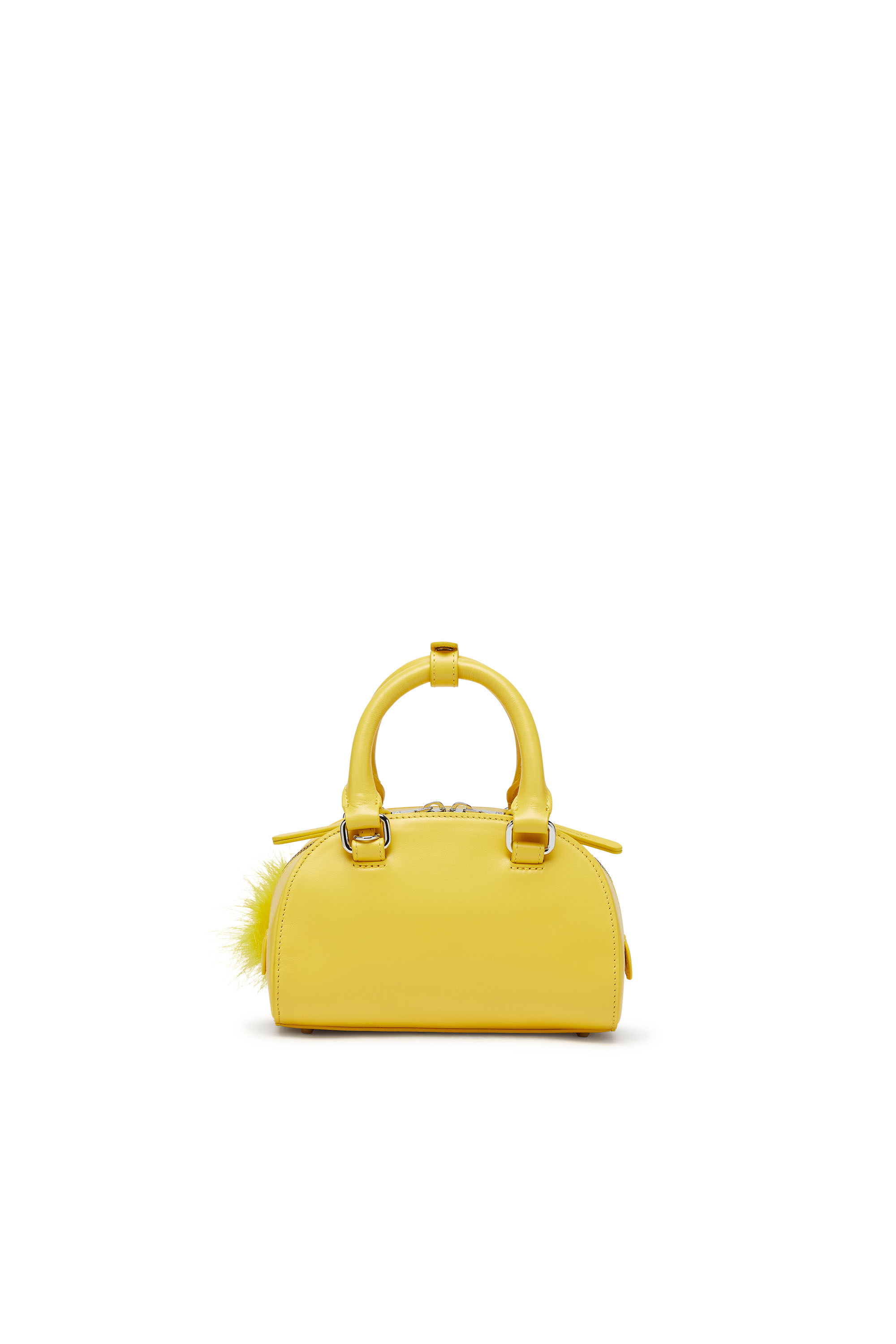 Diesel - 1DR DOME CROSSBODY, Mini sac bowling en cuir nappa Femme in Jaune - 3