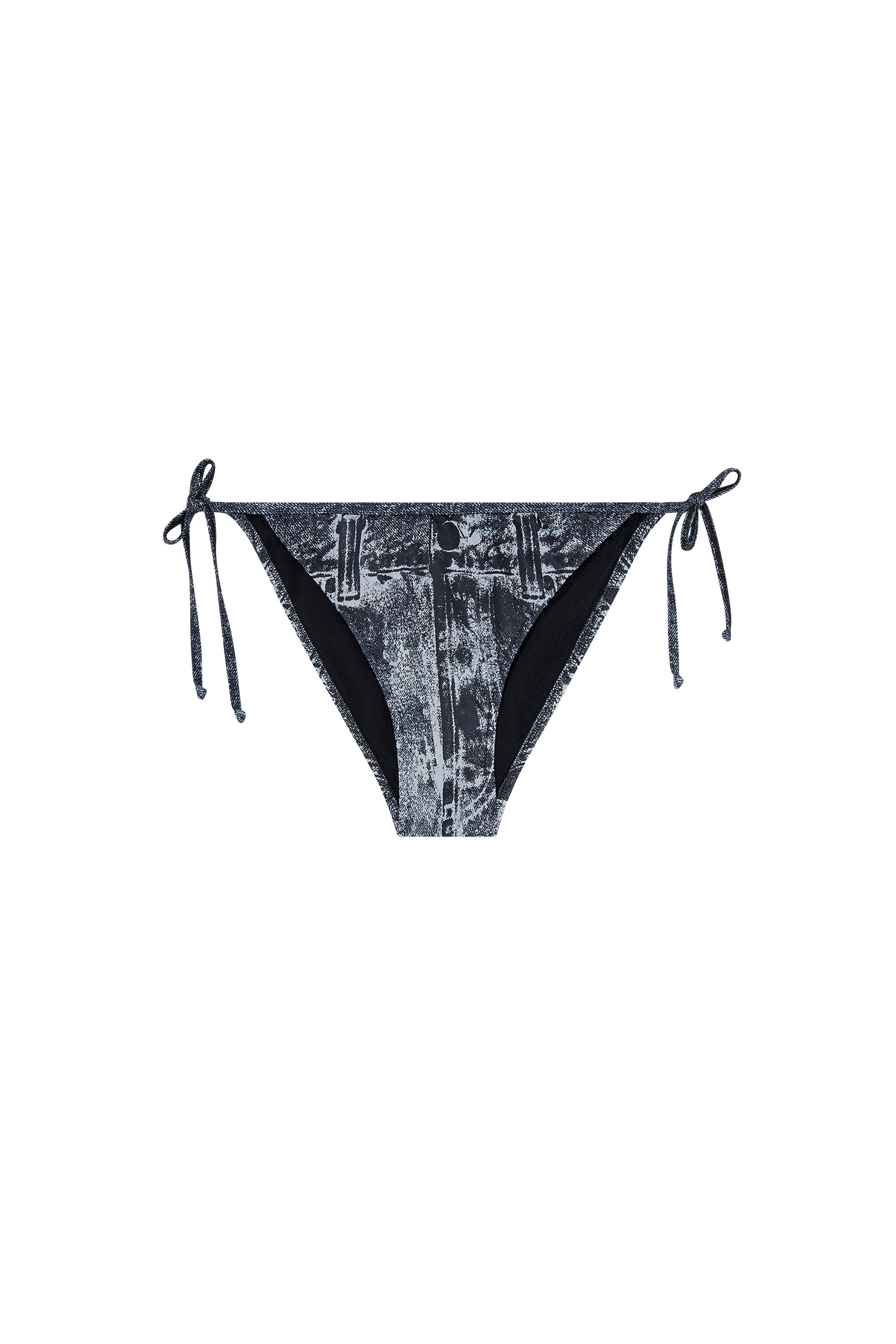 Diesel - BFPN-BRIGITTES, Woman's Swim briefs with denim print in Black - 1
