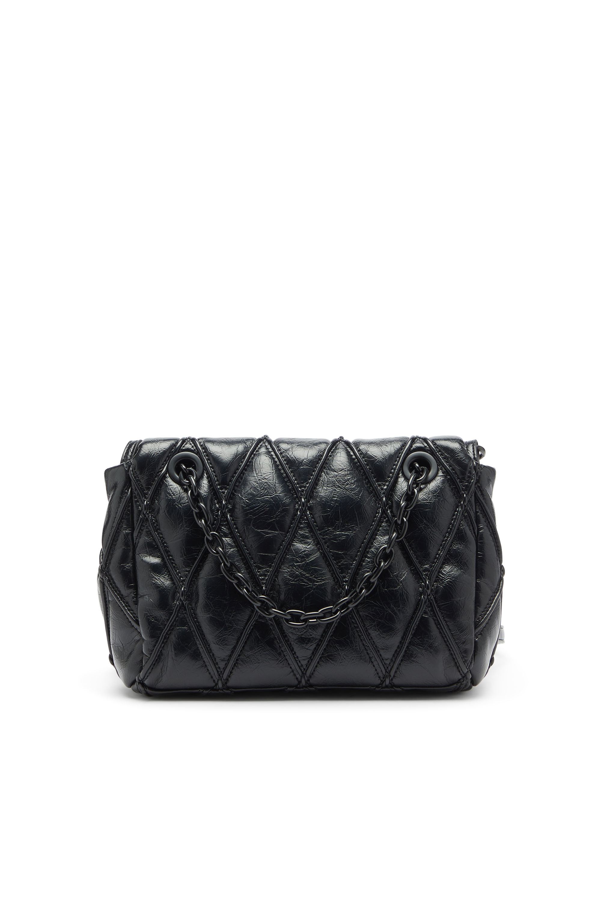 Diesel - CHARM-D SHOULDER M, Woman's Charm-D - Shoulder bag in shiny quilted PU in Black - 2