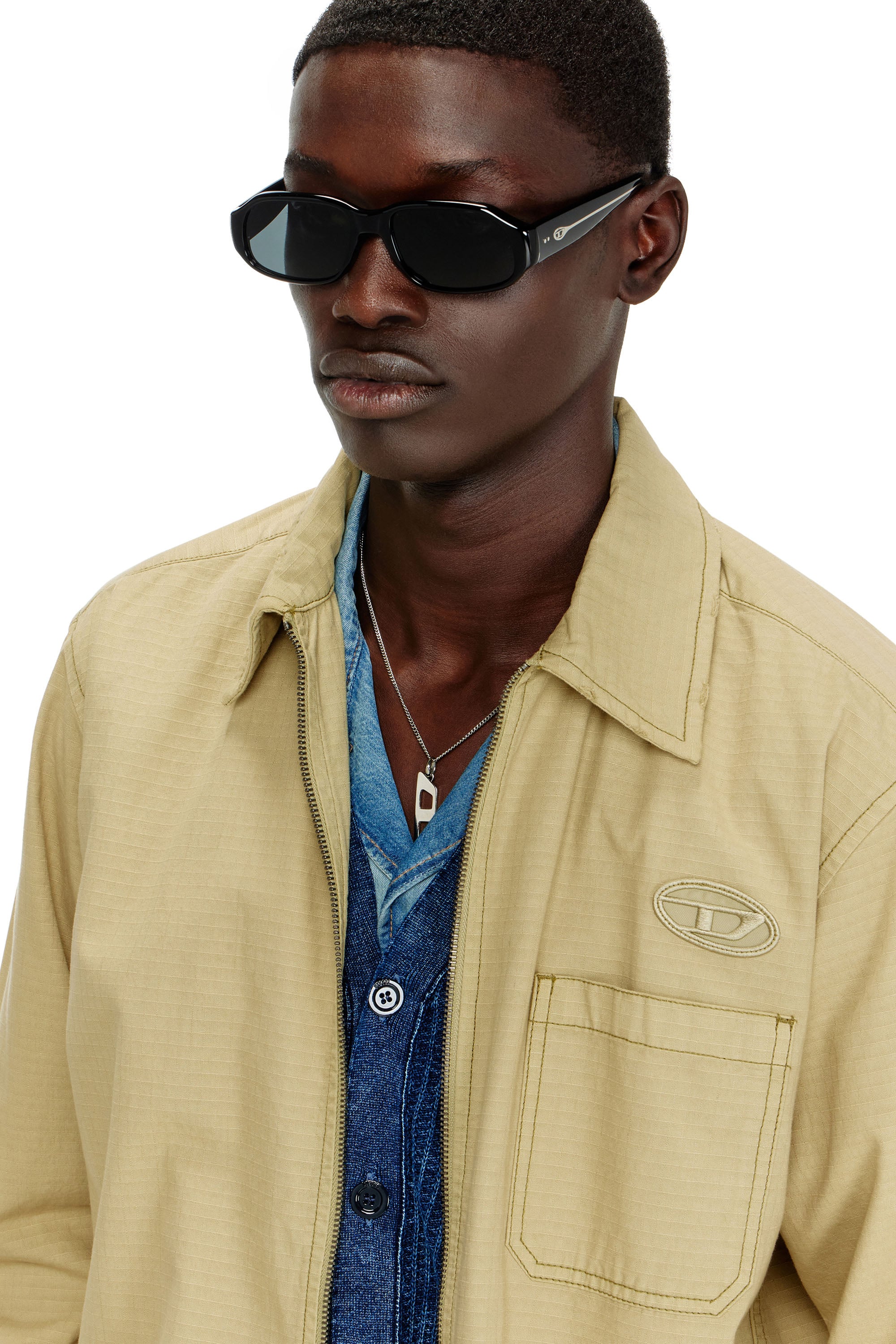Diesel - 0DL2009U, Gafas de sol rectangulares Unisex in Negro - 1