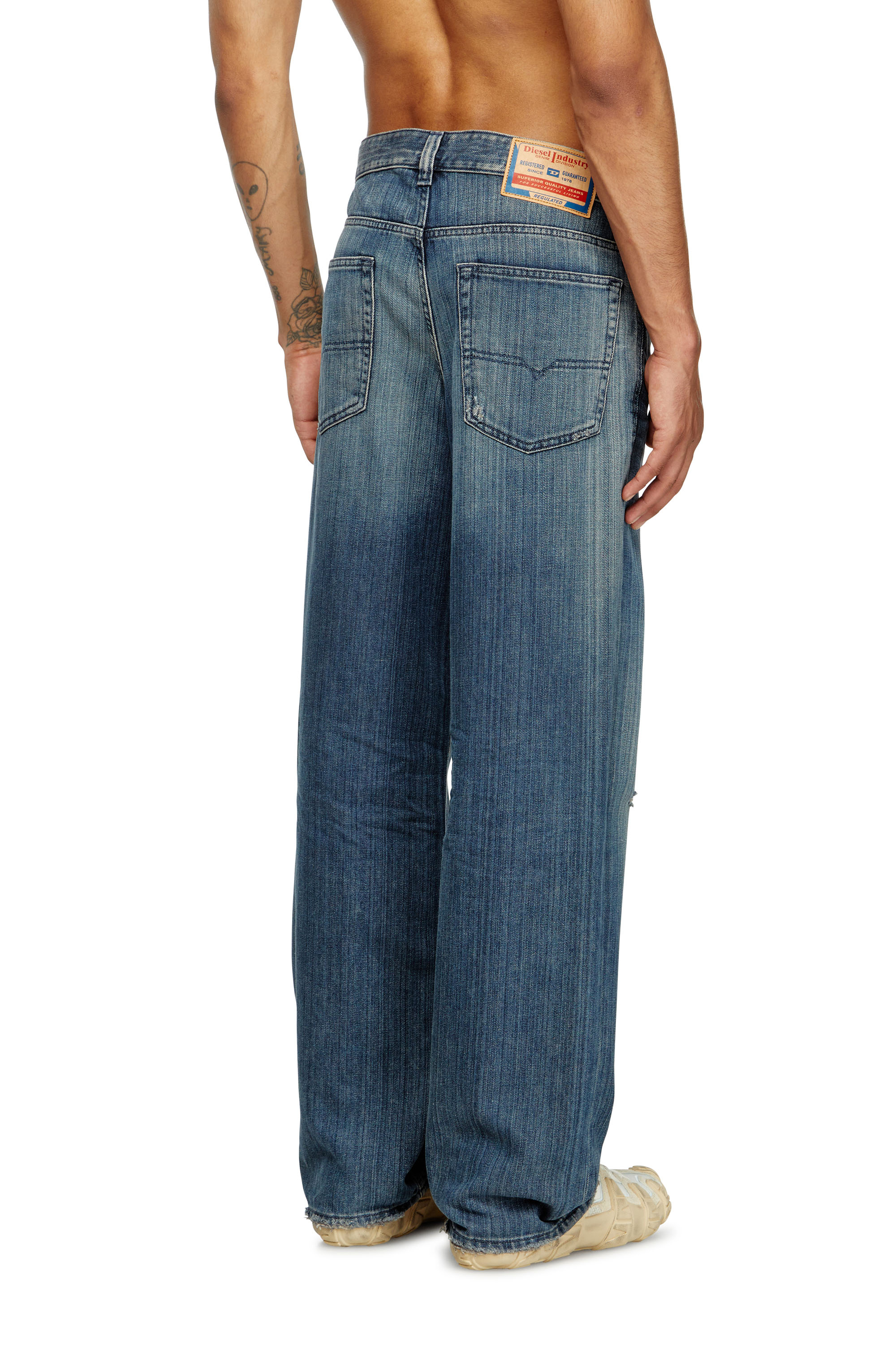 Relaxed Jeans 2001 D-Macro 09M09, Dark Blue Diesel - Male's Relaxed Jeans 2001 D-Macro 09M09, Dark Blue - 4