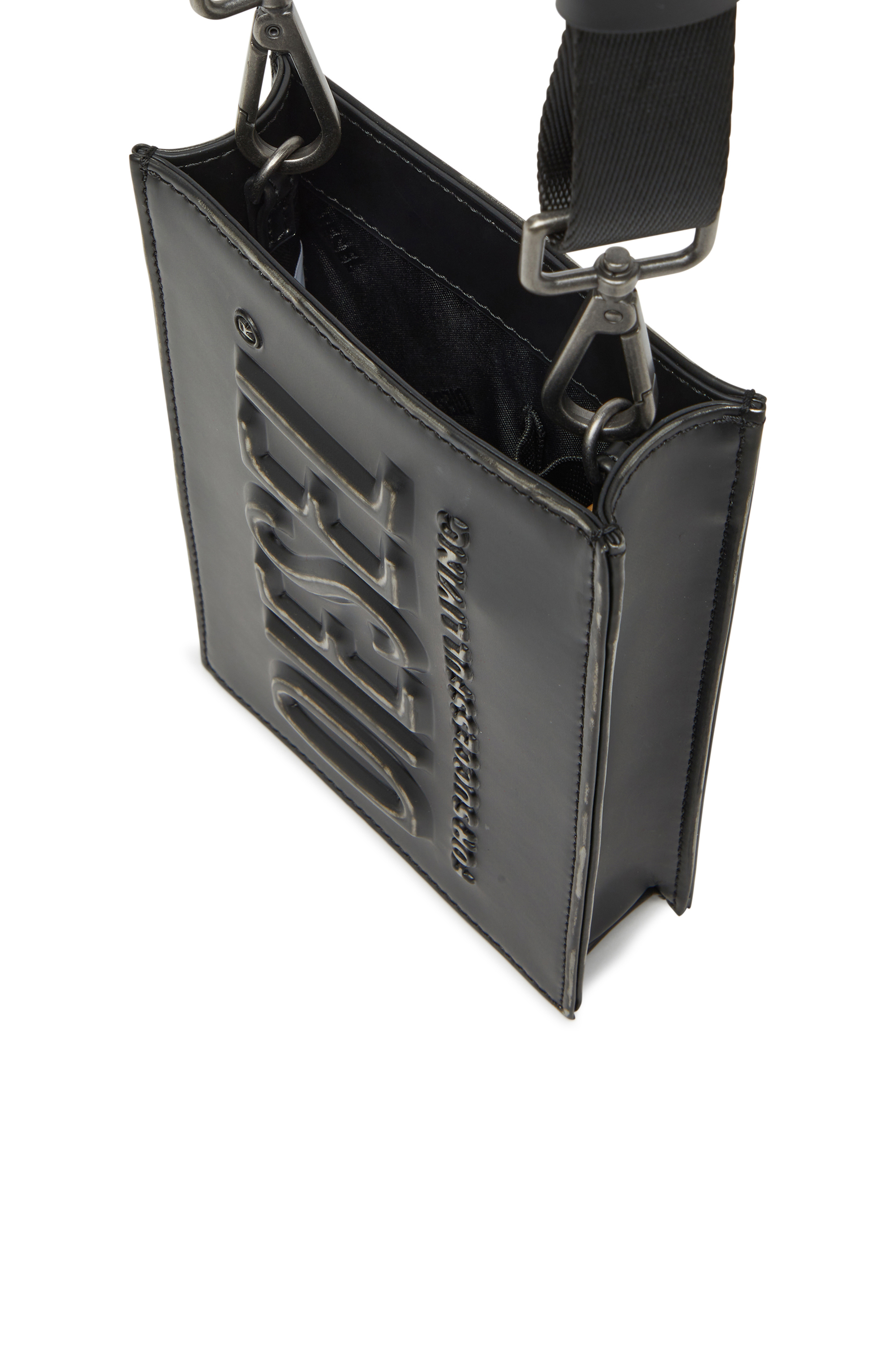 Diesel - DSL 3D MINI CROSSBODY X, Dsl 3D - Sac avec logo en relief Mixte in Noir - 3