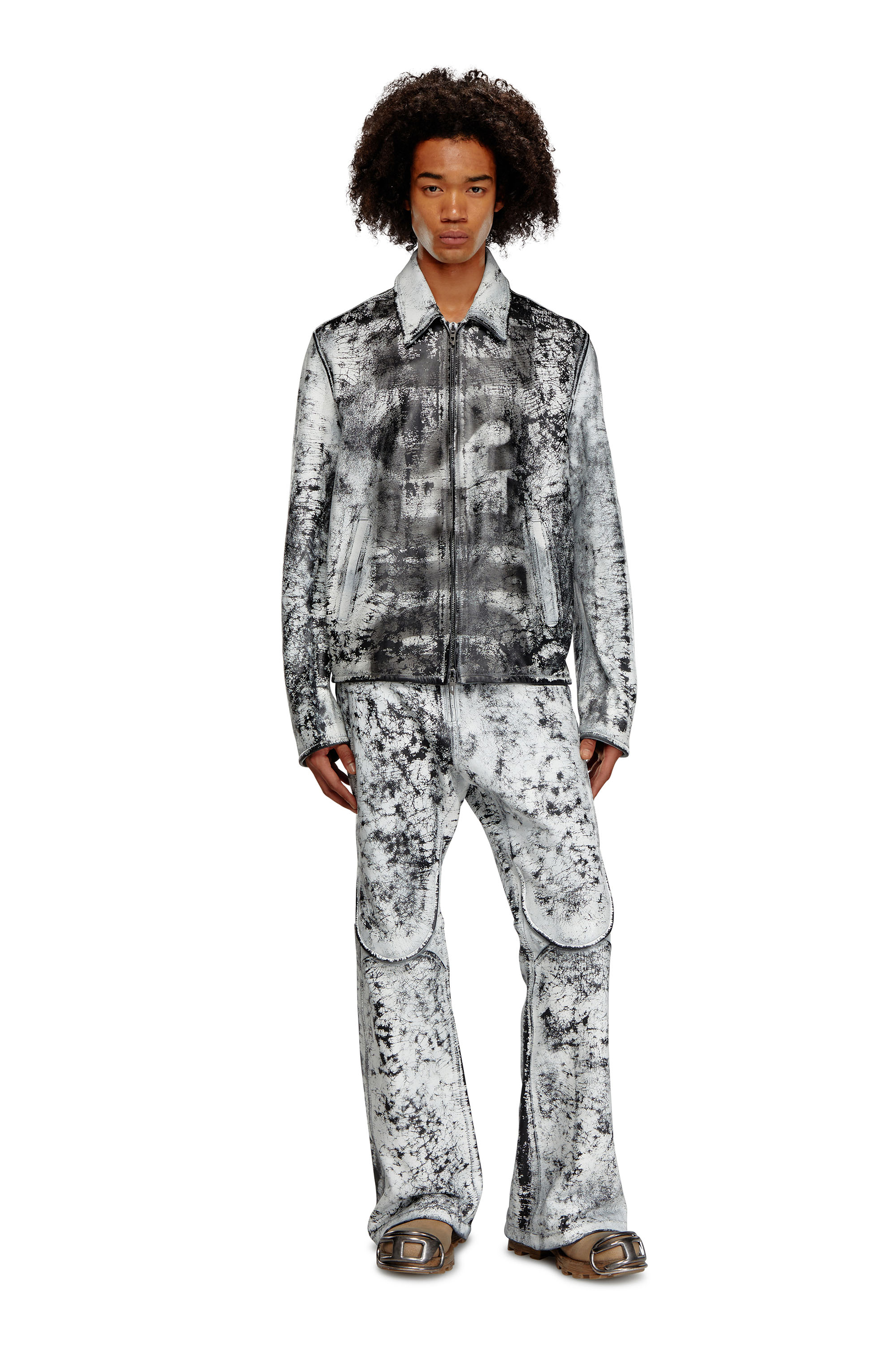 Men's Treated leather pants | Multicolor | Diesel