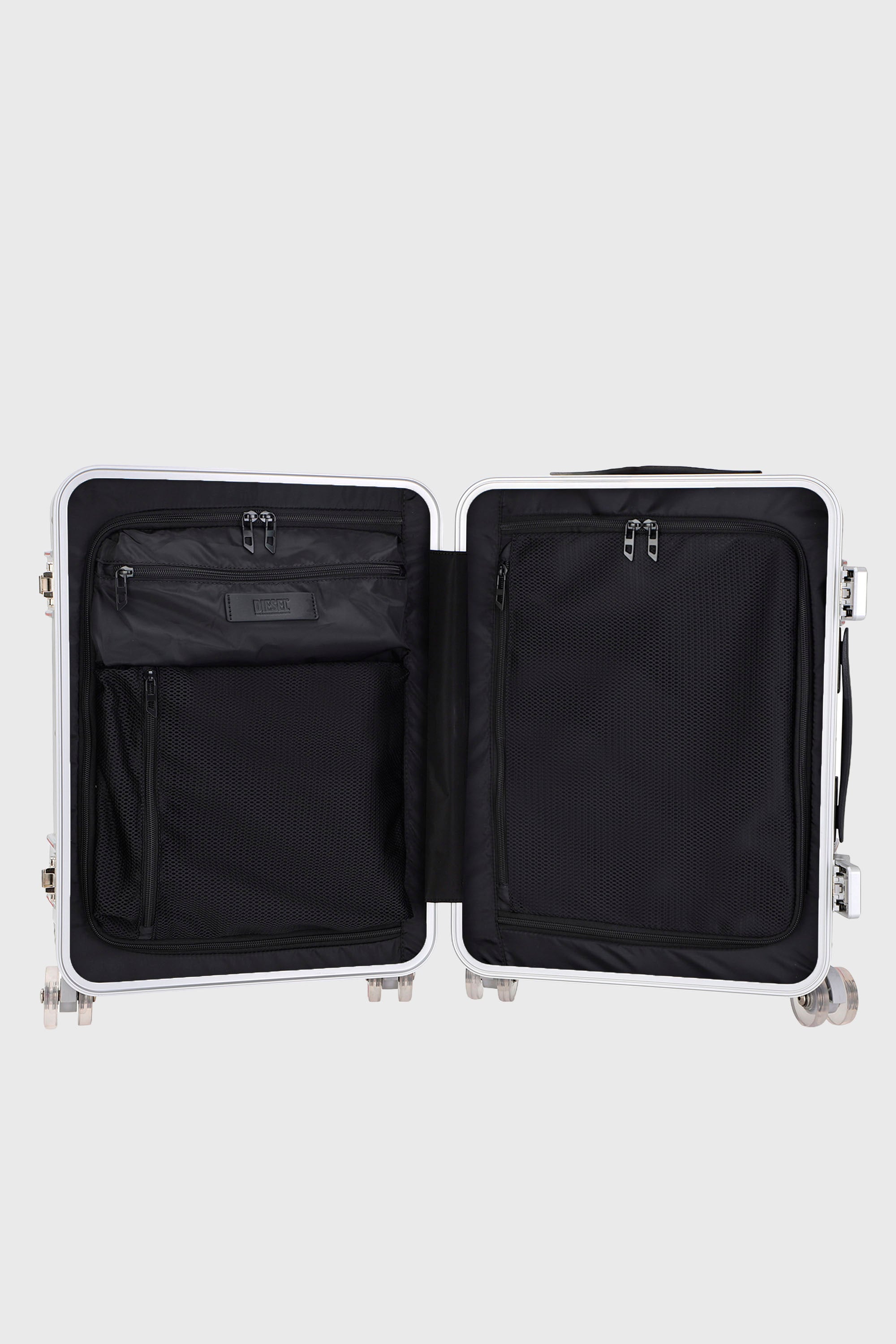 Diesel - DIESEL PC STRONG IMAGE TROLLEY- DSL003, Unisex's Rugged suitcase size S in Silver - 4