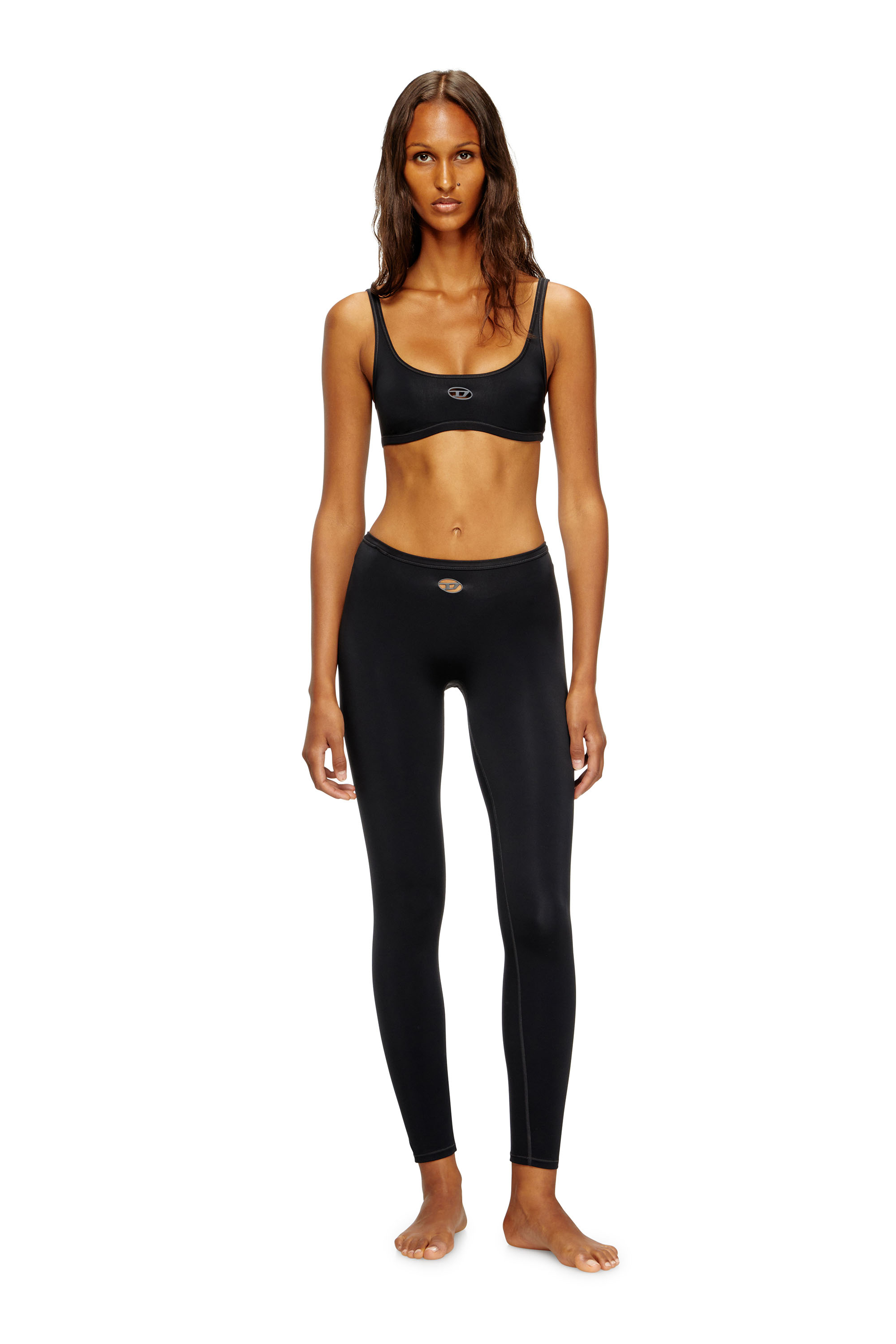 Diesel - CHELSEA-UTLT, Female's Sports bra with cut-out logo in Black - 2