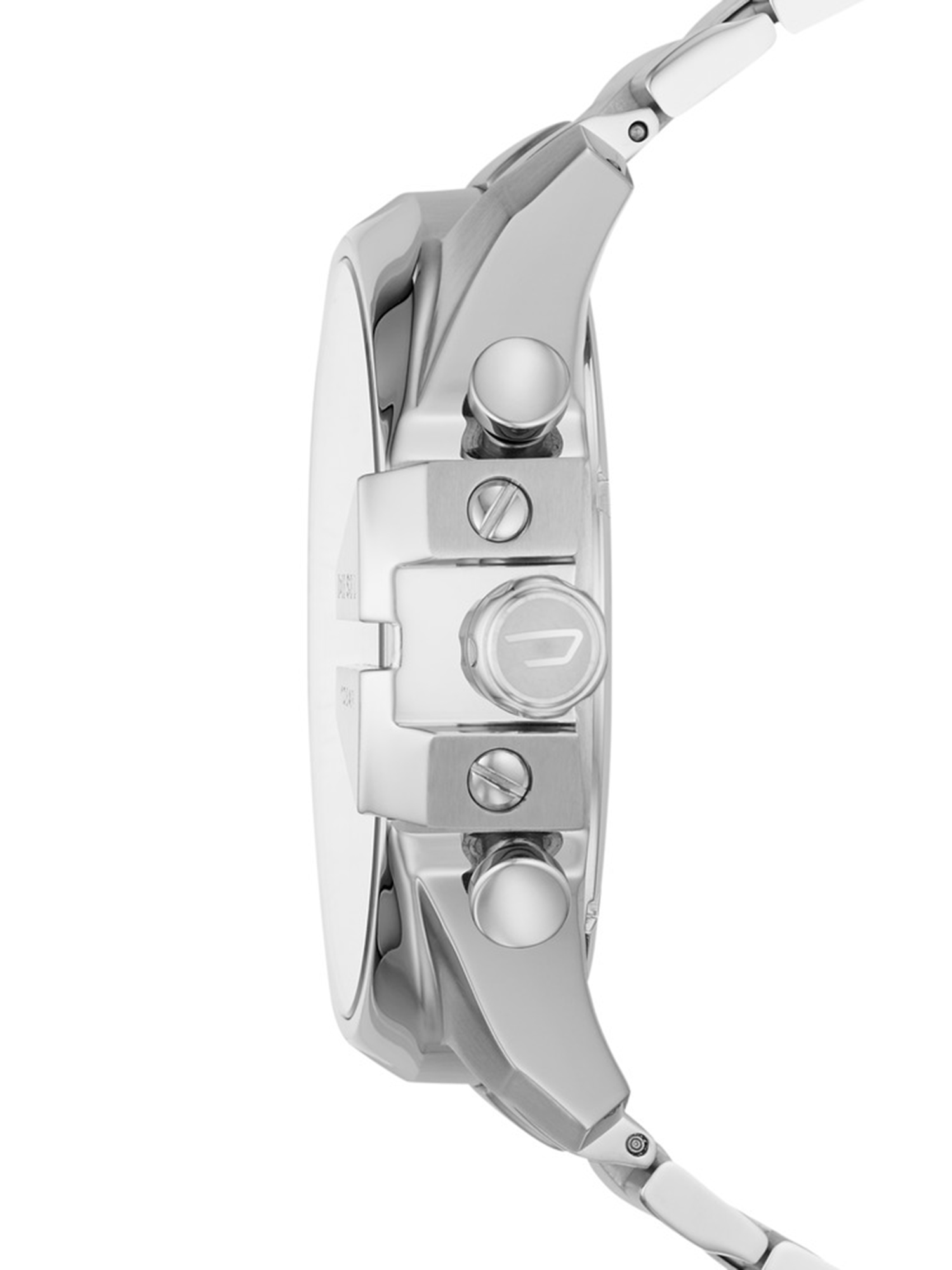 Diesel - DZ4477, Man's Silver watch with three-link strap, 51 mm in Silver - 2