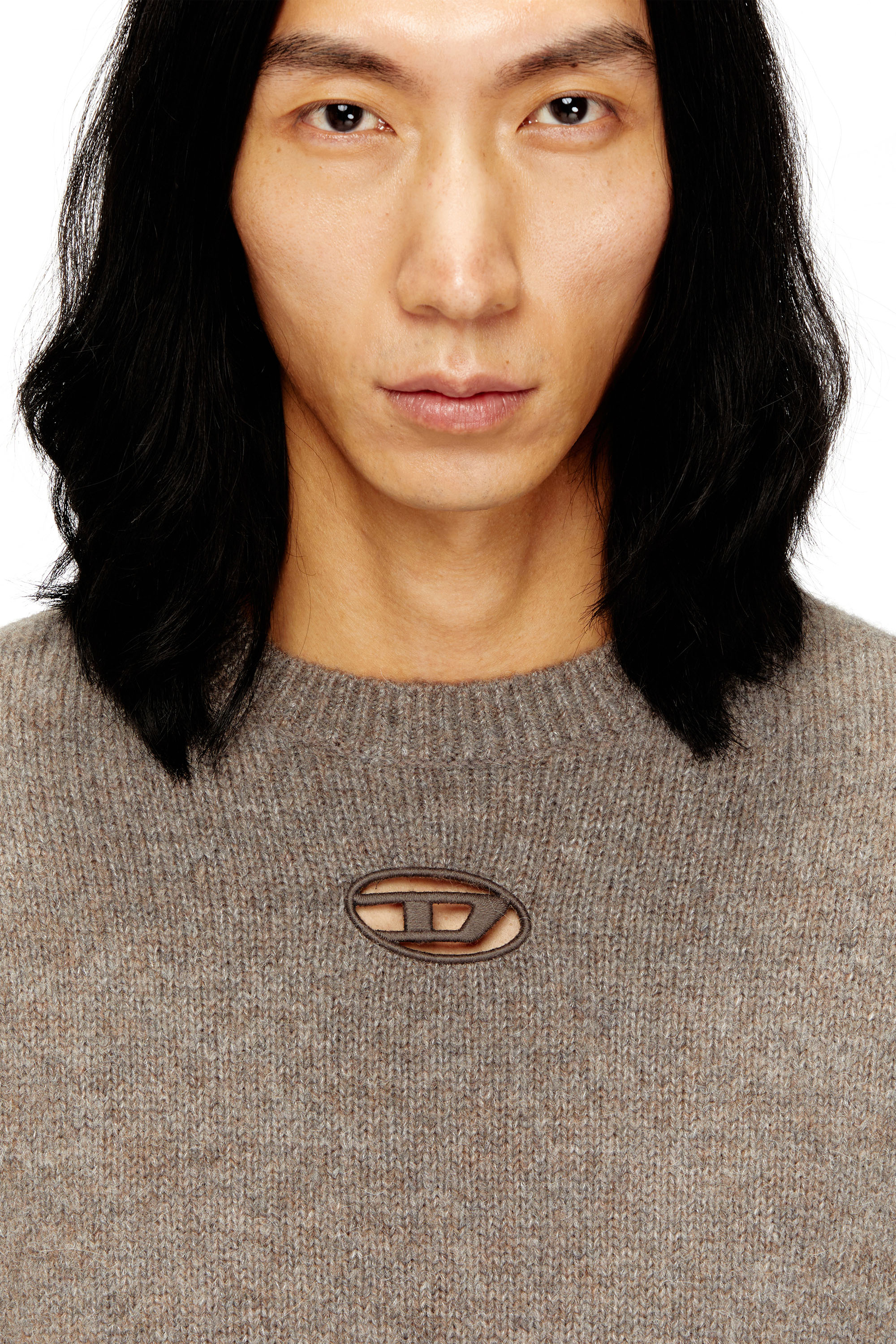 Diesel - K-AREESO, Male's Jumper in wool and alpaca blend in Beige - 5